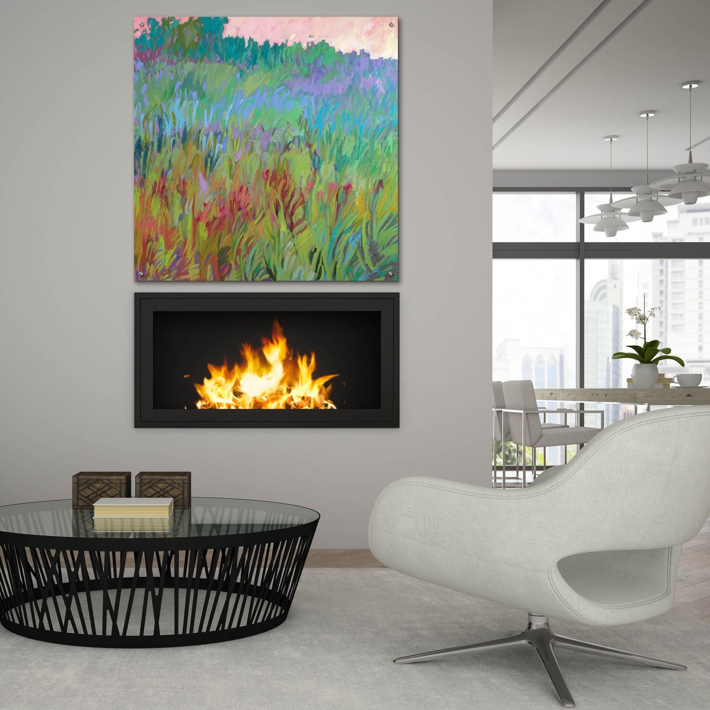Epic Art ' Spring Greens' by Jane Schmidt, Acrylic Glass Wall Art,36x36