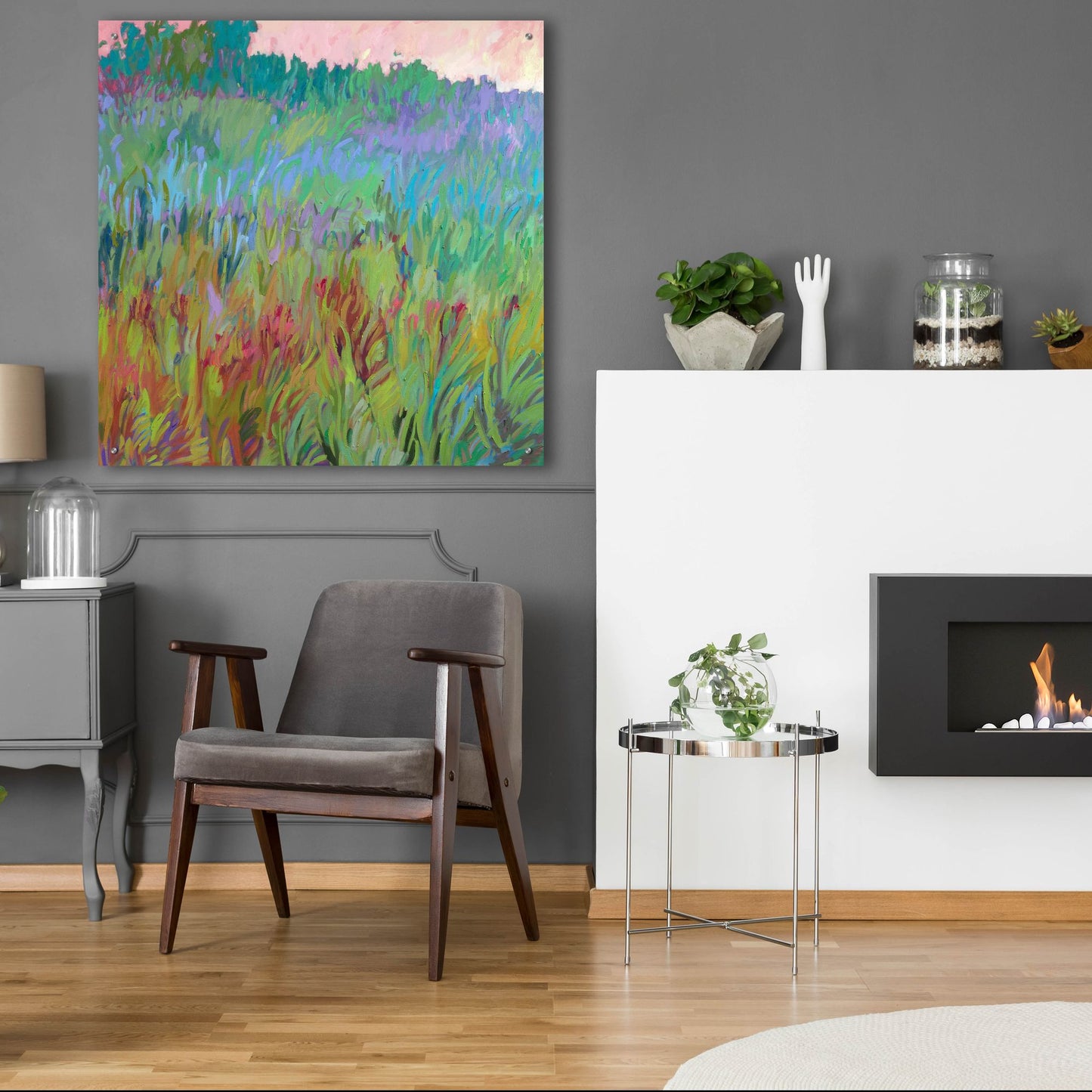 Epic Art ' Spring Greens' by Jane Schmidt, Acrylic Glass Wall Art,36x36
