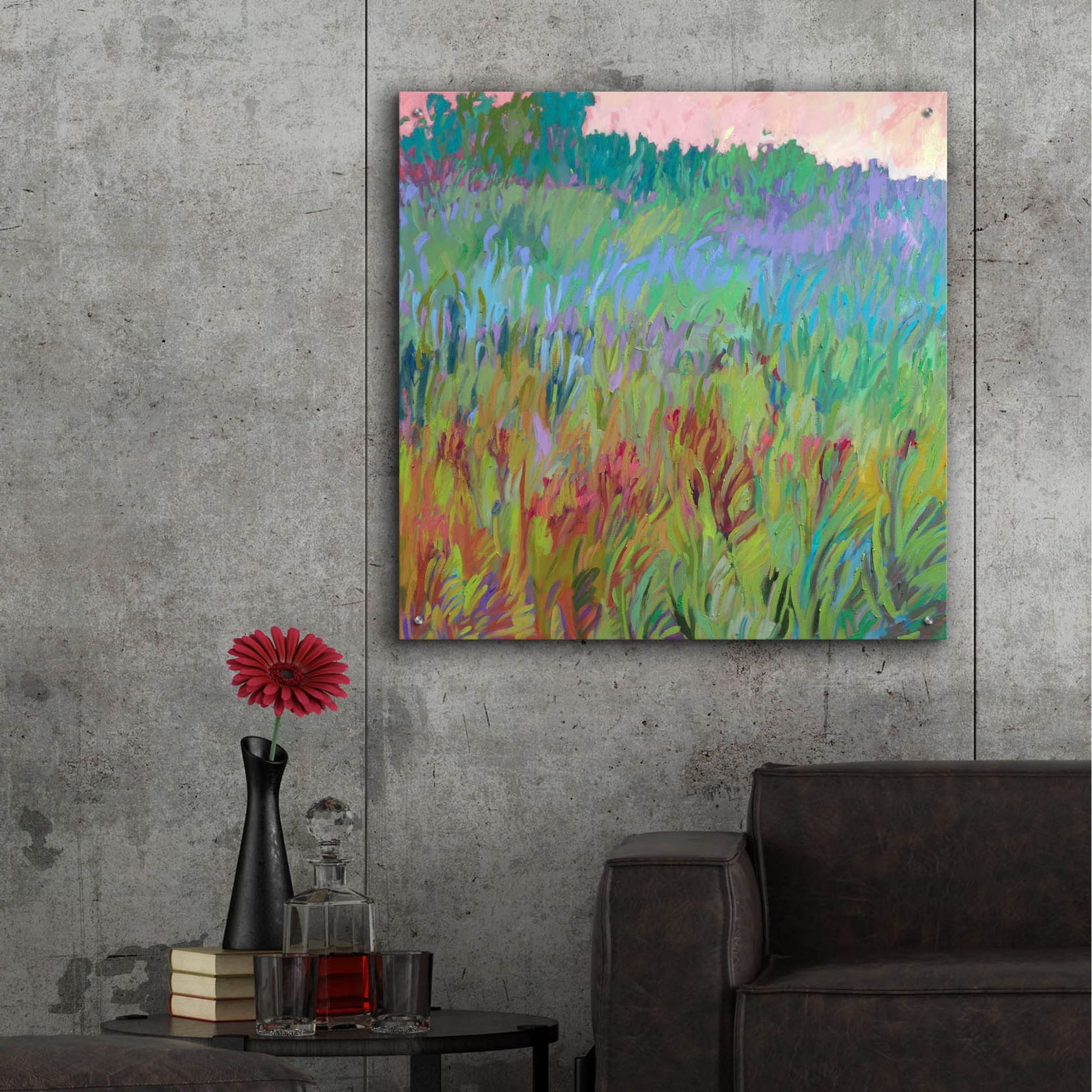 Epic Art ' Spring Greens' by Jane Schmidt, Acrylic Glass Wall Art,36x36
