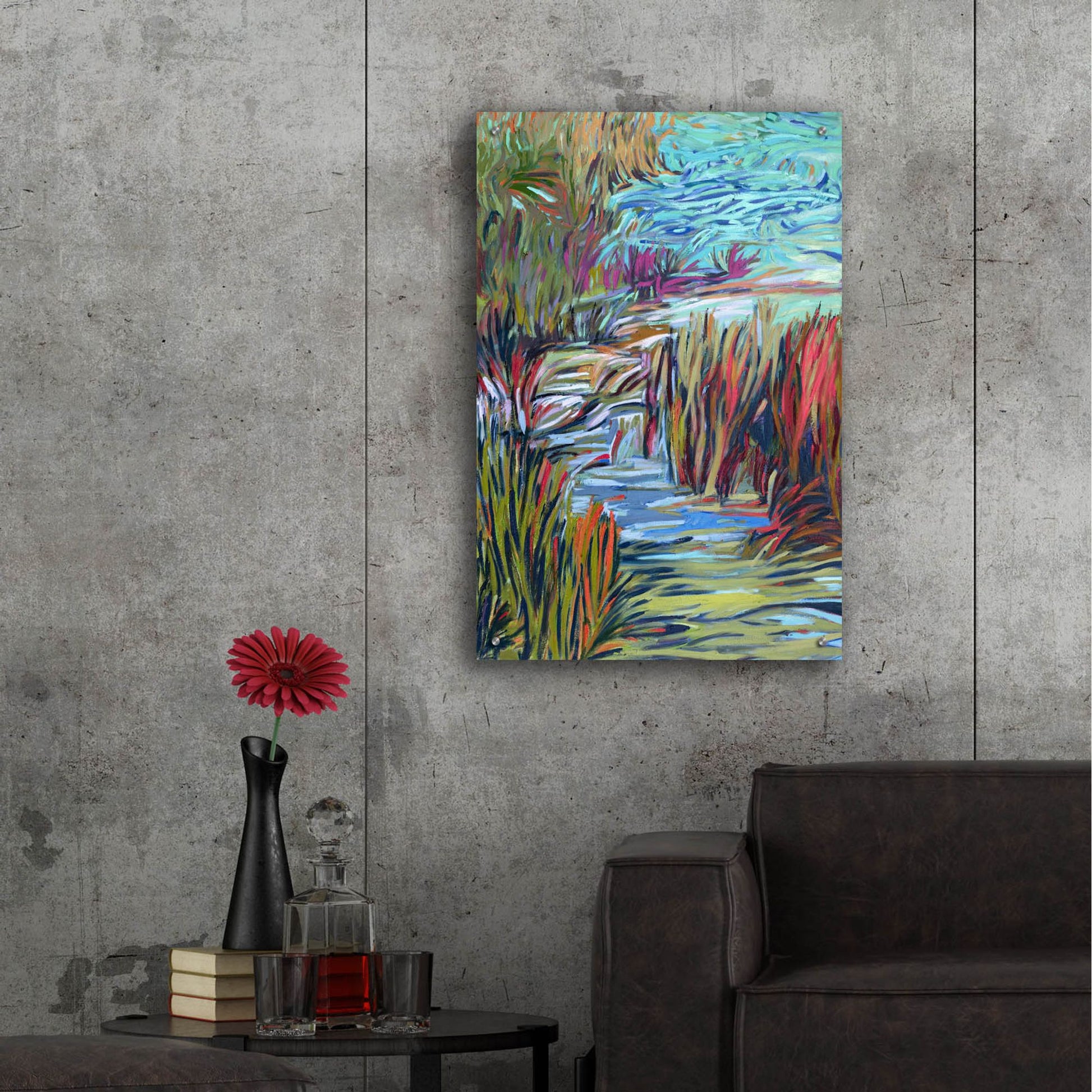 Epic Art ' Water Symphony' by Jane Schmidt, Acrylic Glass Wall Art,24x36