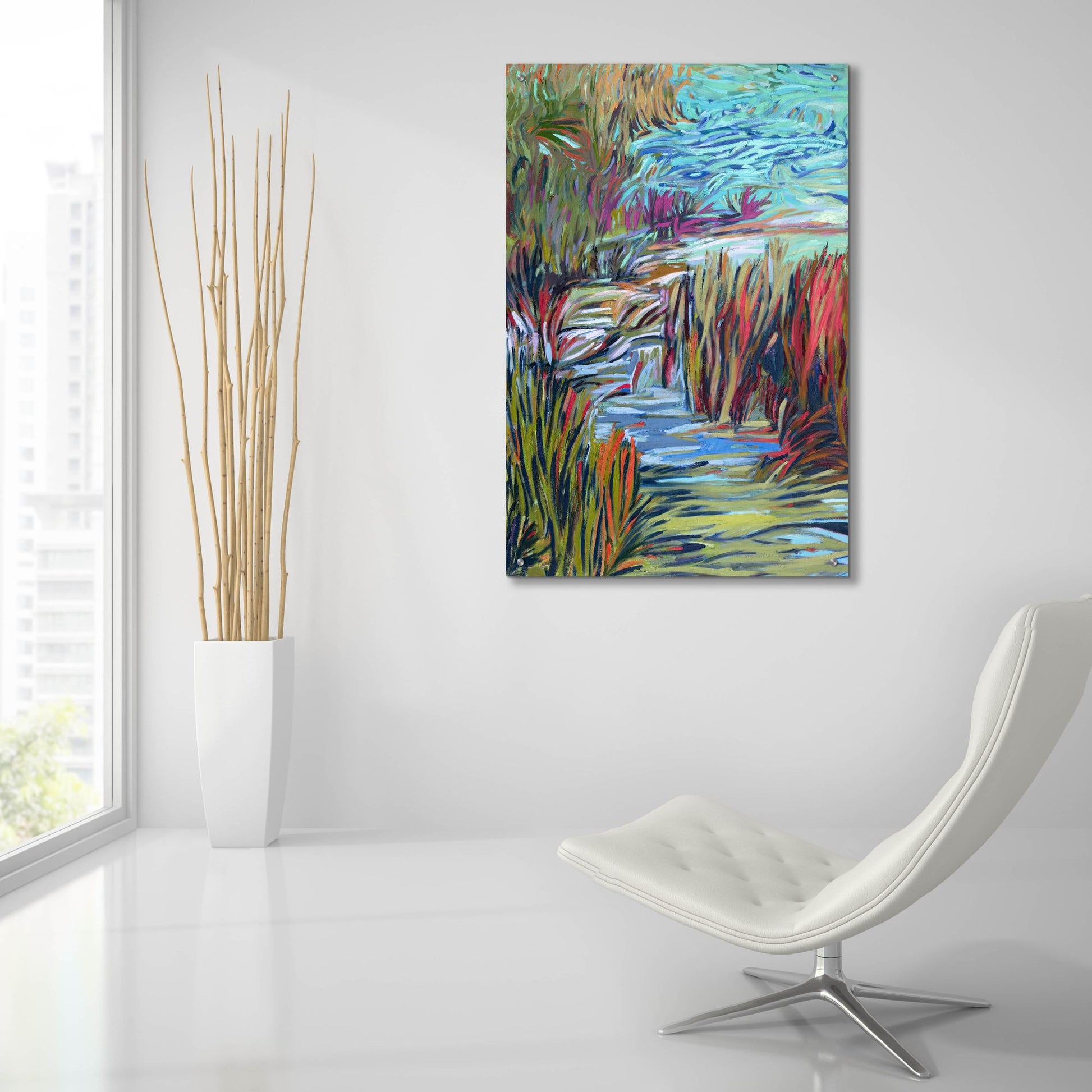 Epic Art ' Water Symphony' by Jane Schmidt, Acrylic Glass Wall Art,24x36