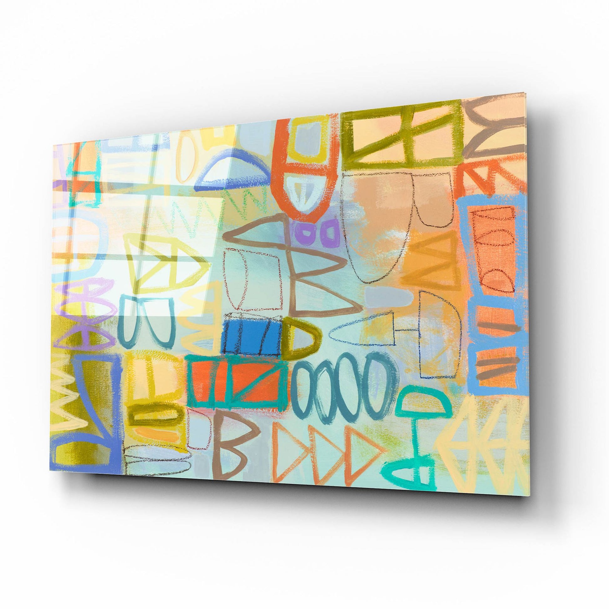 Epic Art ' Duet Series I' by Janet Richardson-Baughman, Acrylic Glass Wall Art,16x12