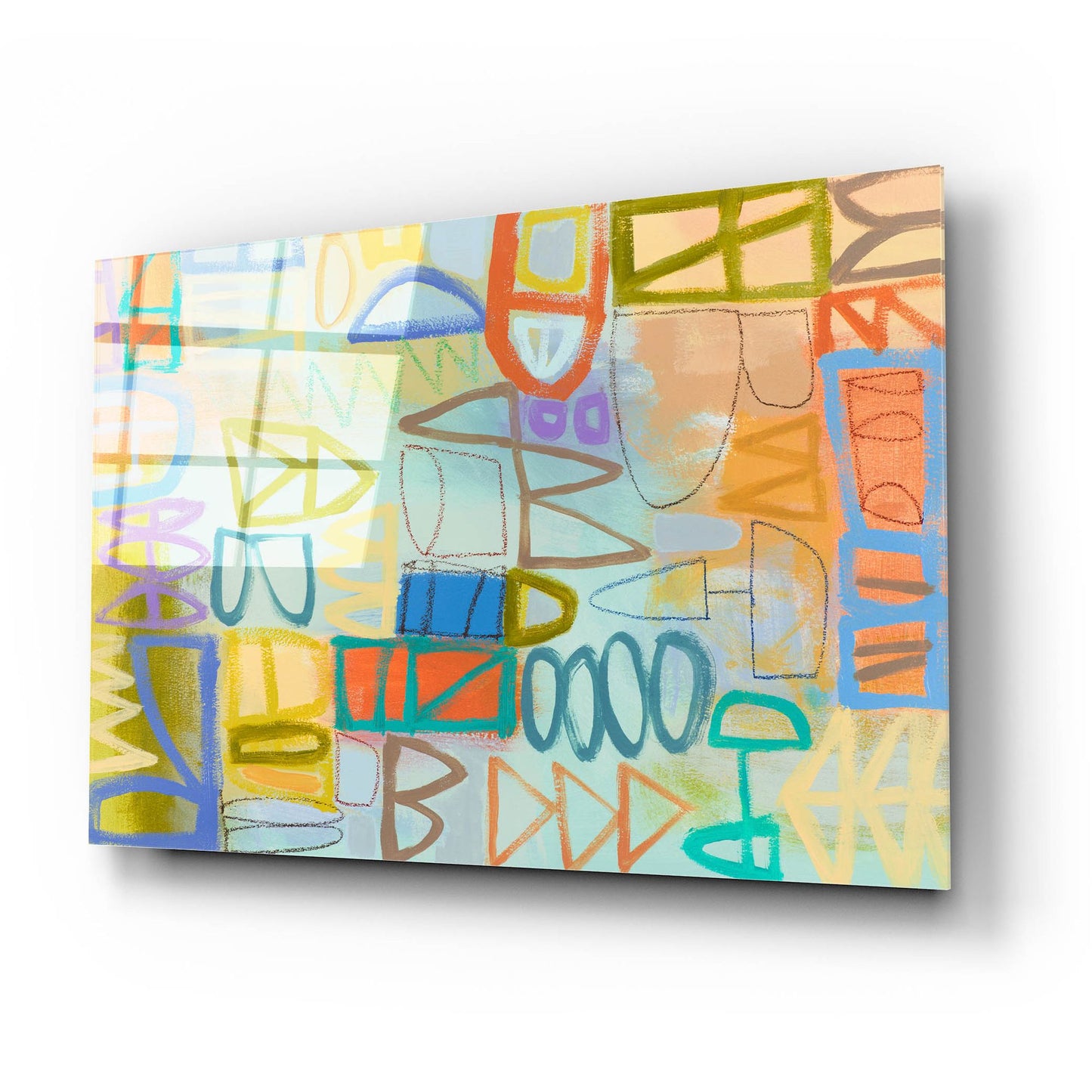 Epic Art ' Duet Series I' by Janet Richardson-Baughman, Acrylic Glass Wall Art,24x16