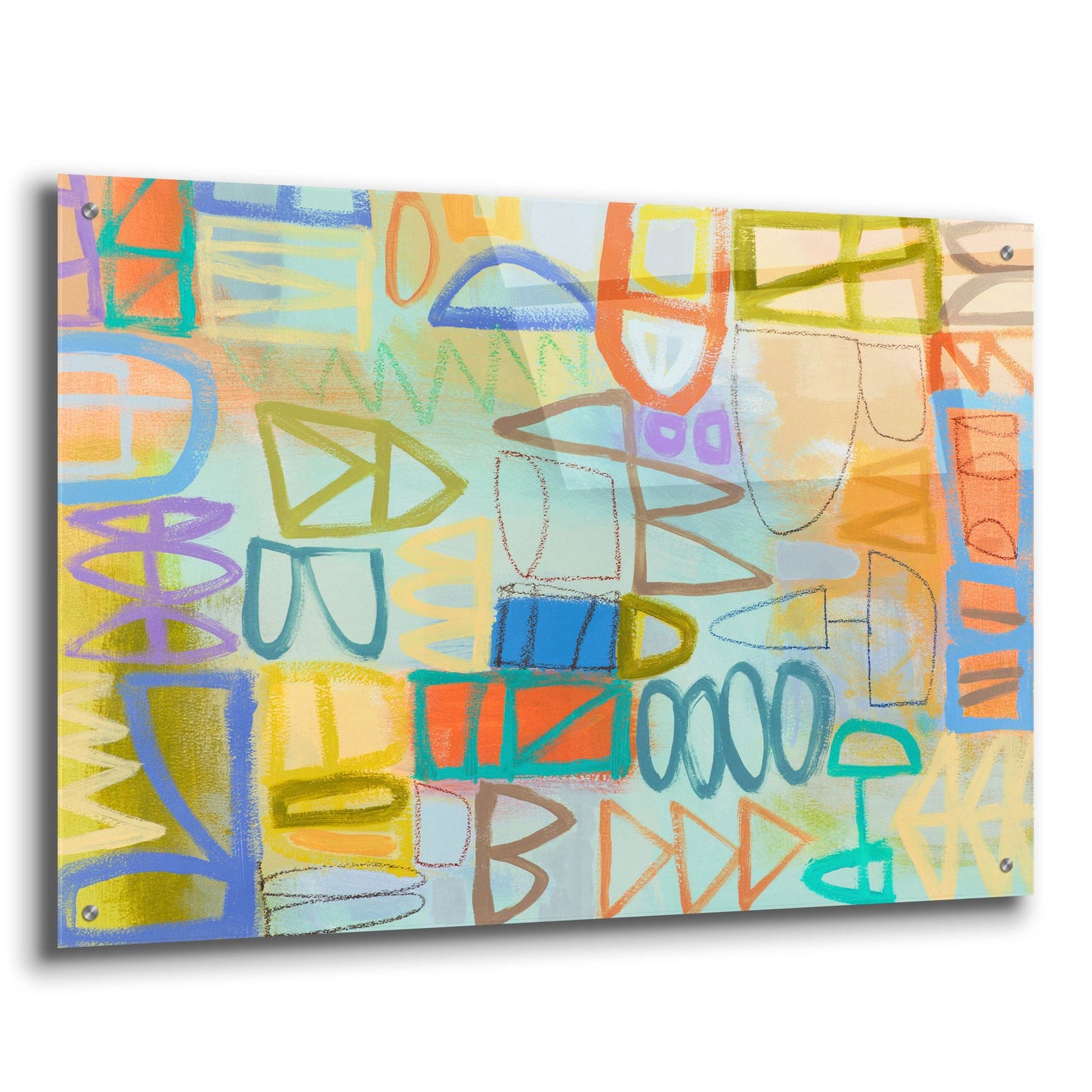 Epic Art ' Duet Series I' by Janet Richardson-Baughman, Acrylic Glass Wall Art,36x24