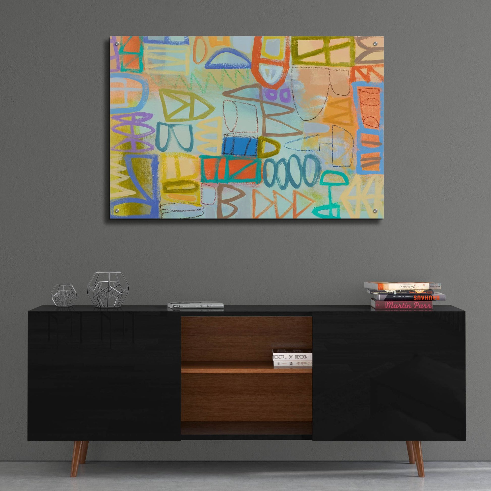 Epic Art ' Duet Series I' by Janet Richardson-Baughman, Acrylic Glass Wall Art,36x24