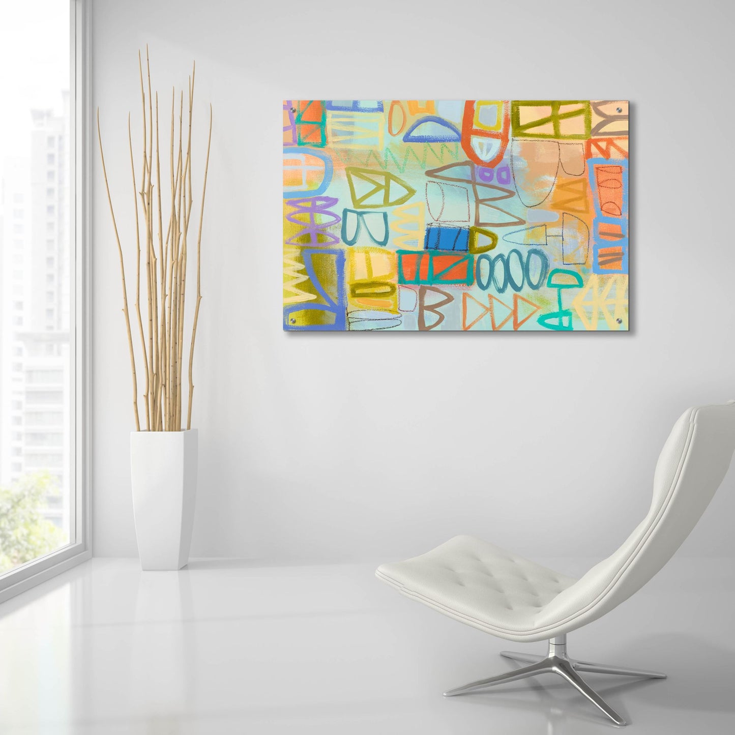 Epic Art ' Duet Series I' by Janet Richardson-Baughman, Acrylic Glass Wall Art,36x24