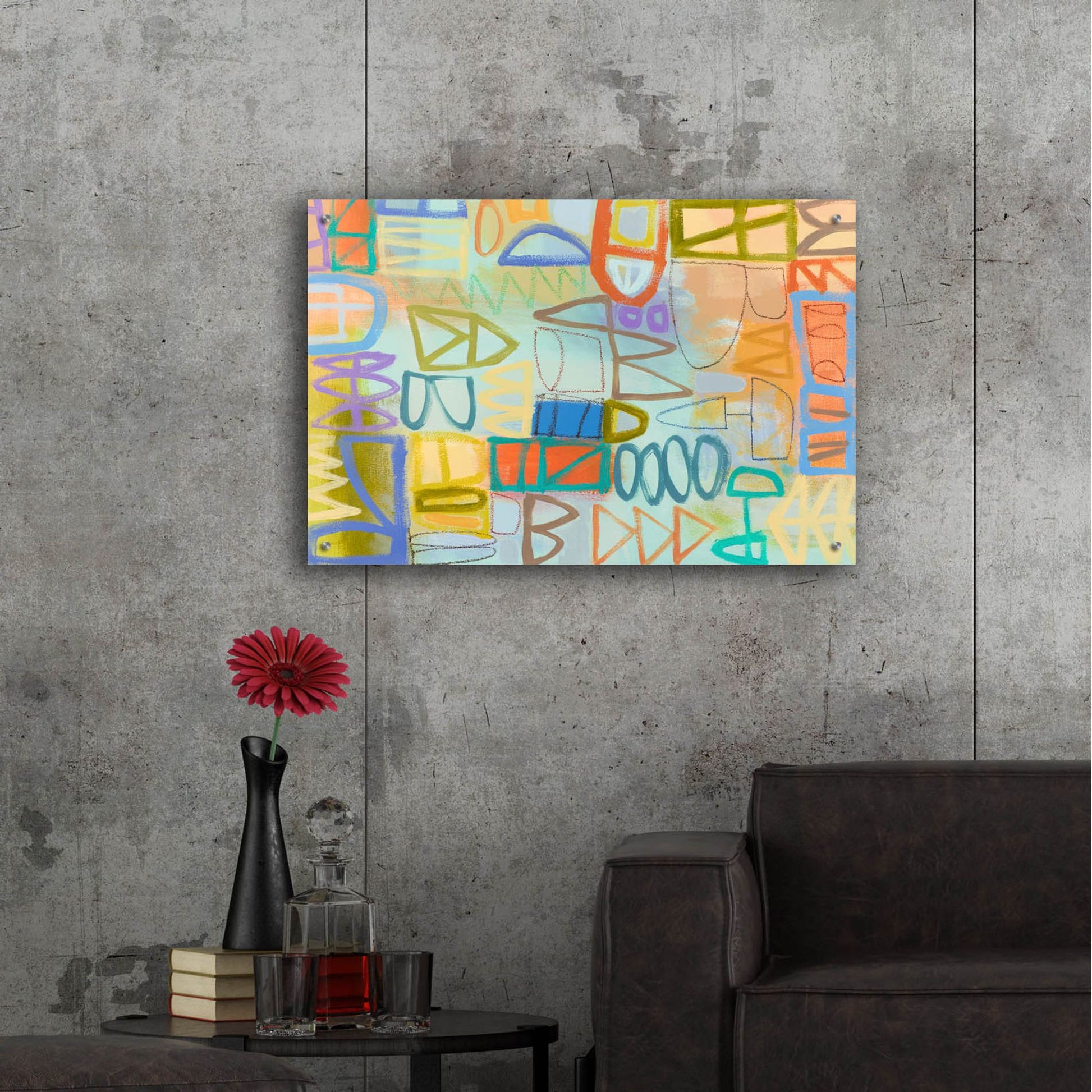 Epic Art ' Duet Series I' by Janet Richardson-Baughman, Acrylic Glass Wall Art,36x24