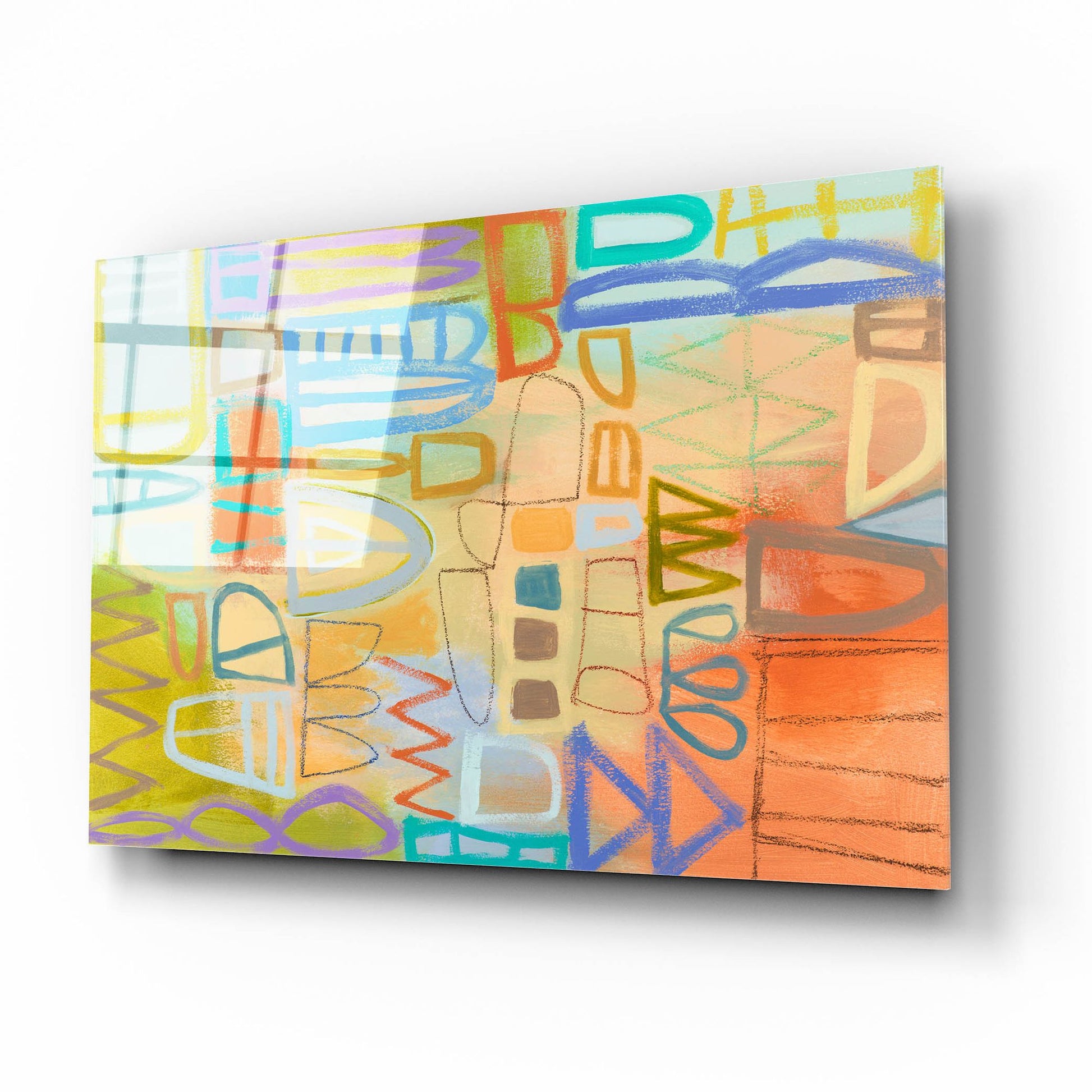 Epic Art ' Duet Series II' by Janet Richardson-Baughman, Acrylic Glass Wall Art,16x12