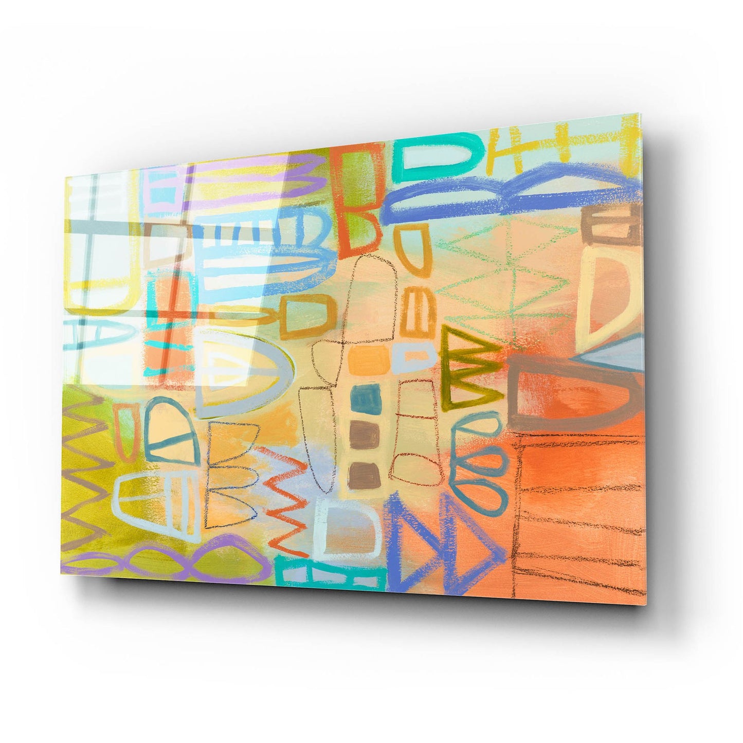 Epic Art ' Duet Series II' by Janet Richardson-Baughman, Acrylic Glass Wall Art,24x16