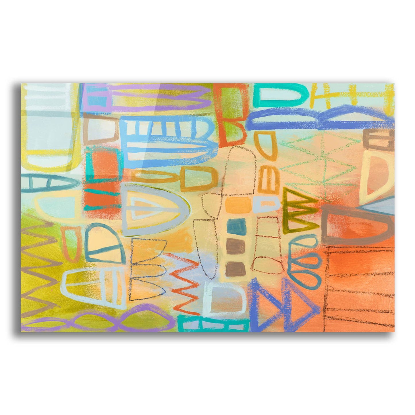 Epic Art ' Duet Series II' by Janet Richardson-Baughman, Acrylic Glass Wall Art,24x16