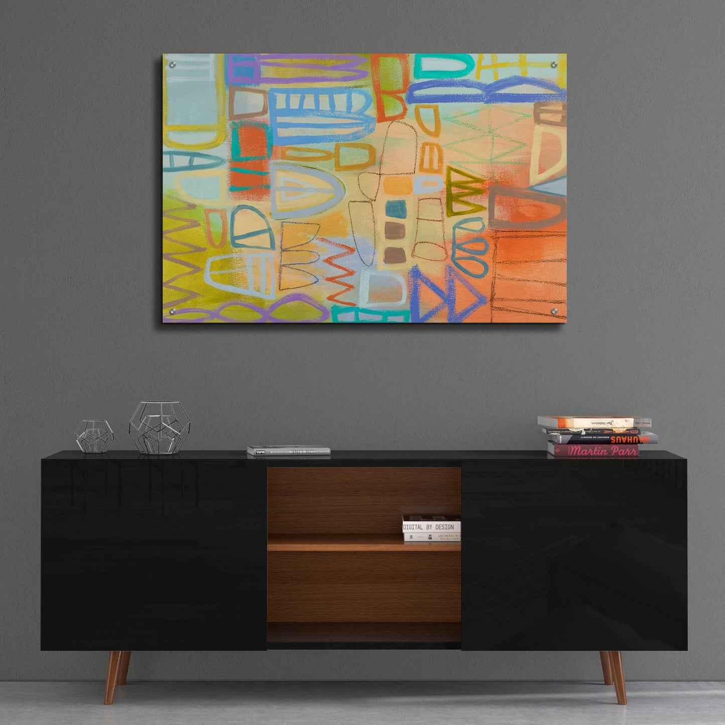 Epic Art ' Duet Series II' by Janet Richardson-Baughman, Acrylic Glass Wall Art,36x24