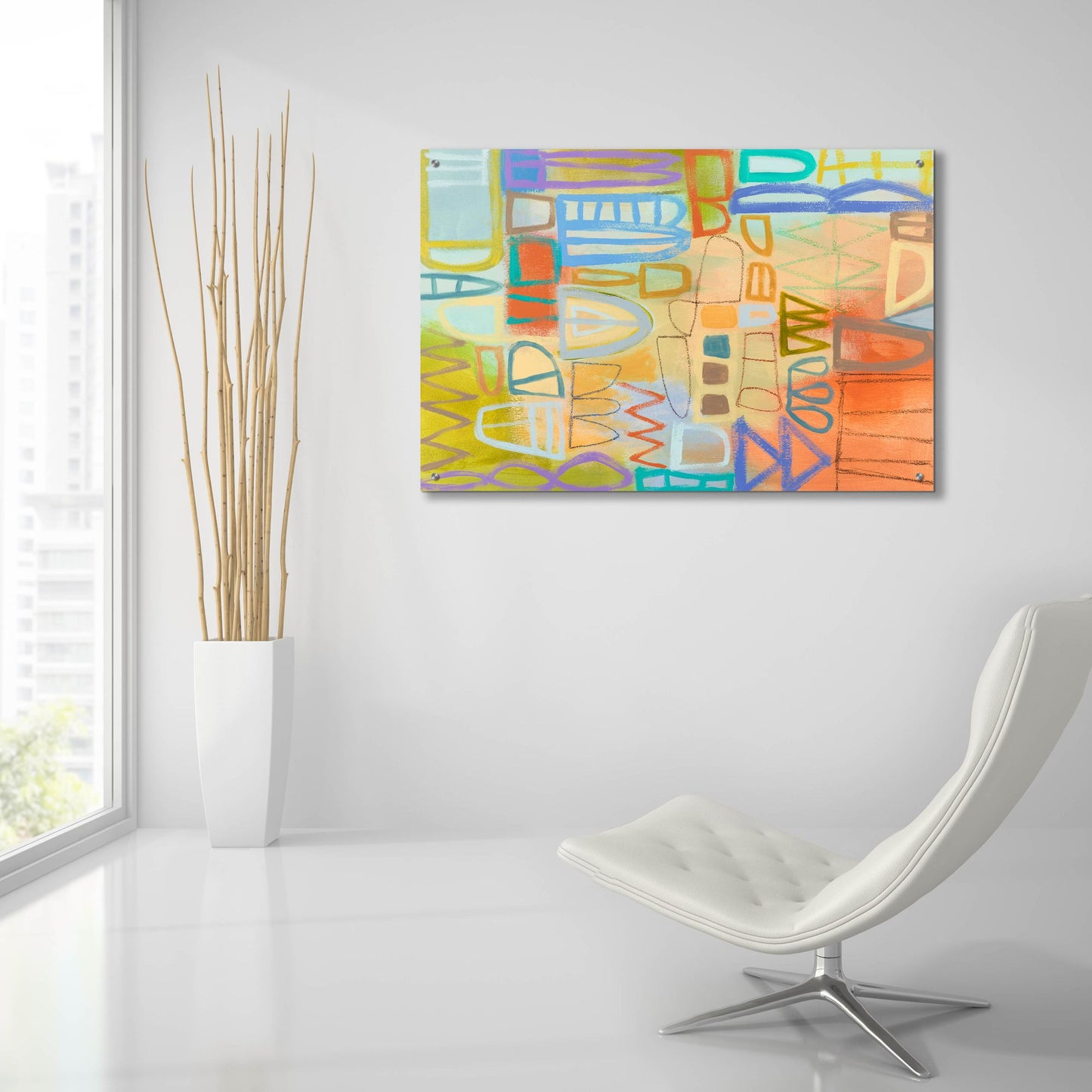 Epic Art ' Duet Series II' by Janet Richardson-Baughman, Acrylic Glass Wall Art,36x24