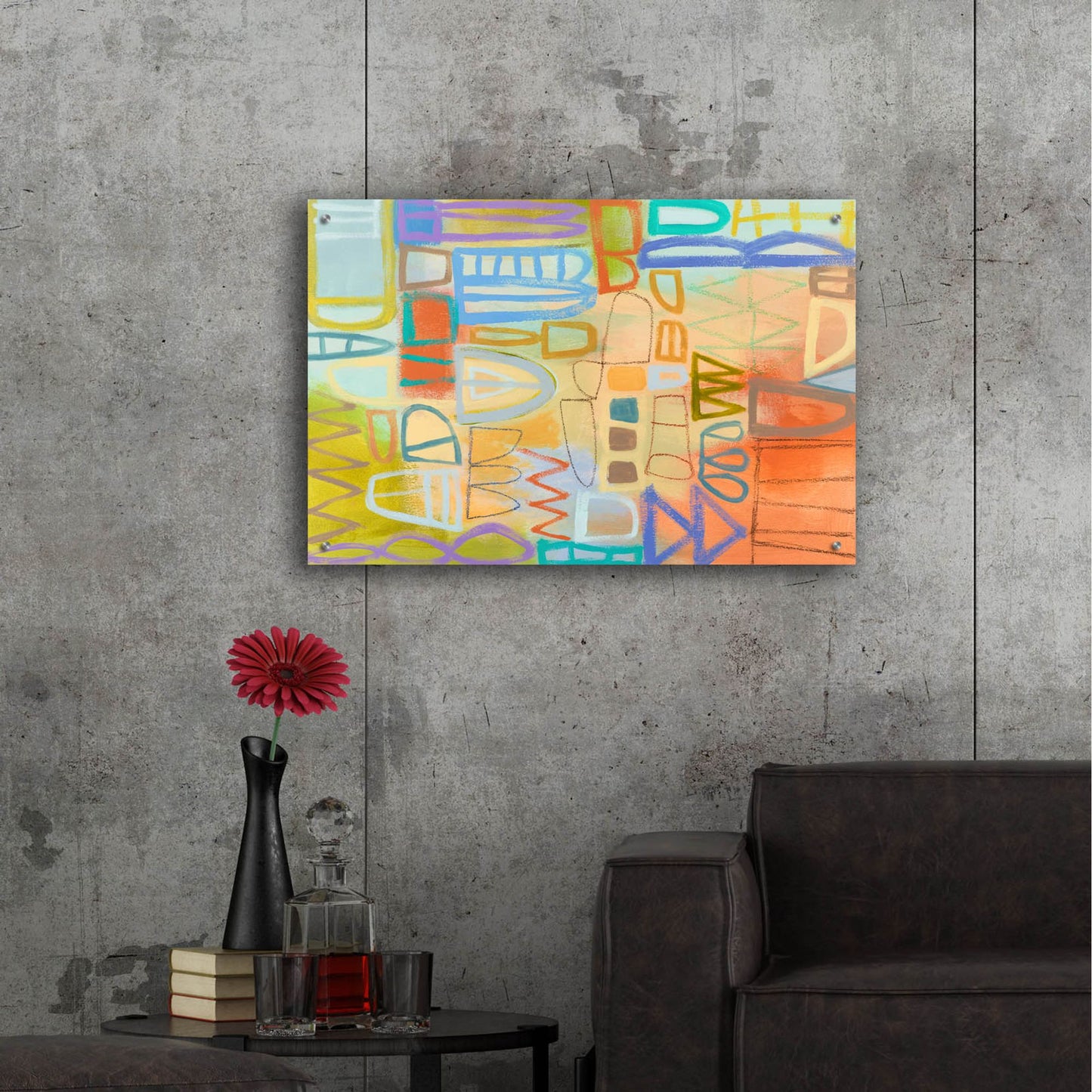 Epic Art ' Duet Series II' by Janet Richardson-Baughman, Acrylic Glass Wall Art,36x24