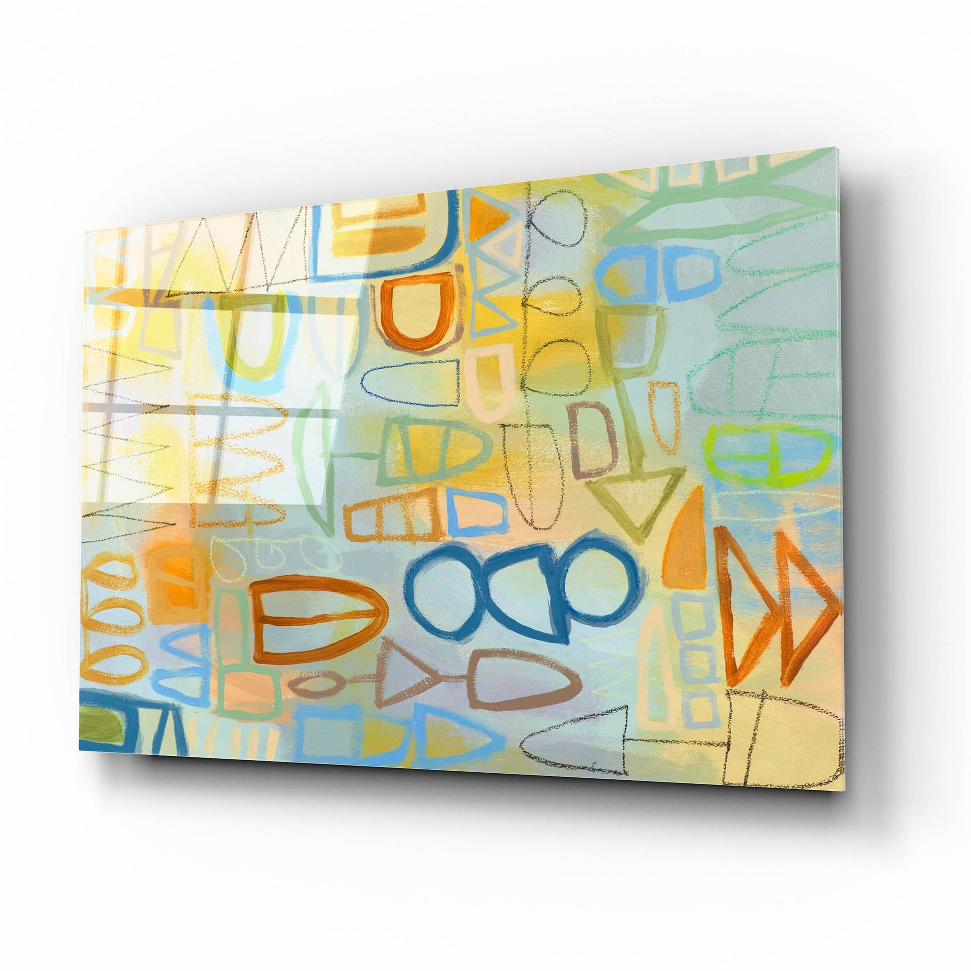 Epic Art ' Duet Series III' by Janet Richardson-Baughman, Acrylic Glass Wall Art,16x12