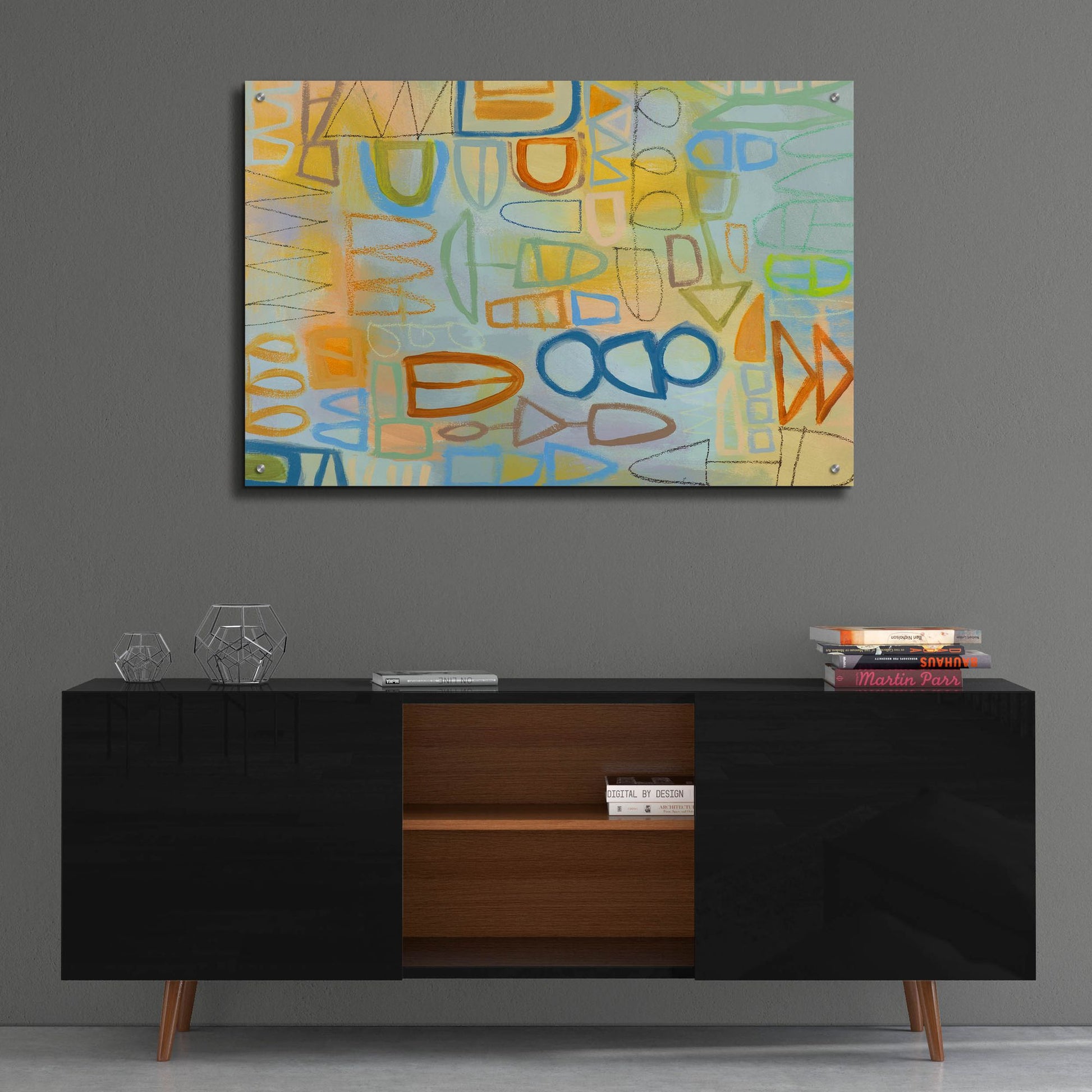 Epic Art ' Duet Series III' by Janet Richardson-Baughman, Acrylic Glass Wall Art,36x24