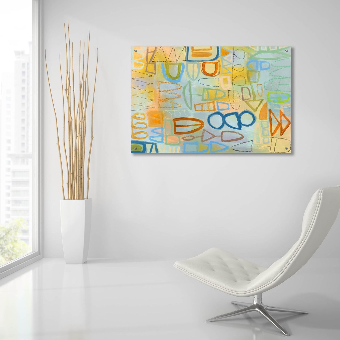 Epic Art ' Duet Series III' by Janet Richardson-Baughman, Acrylic Glass Wall Art,36x24