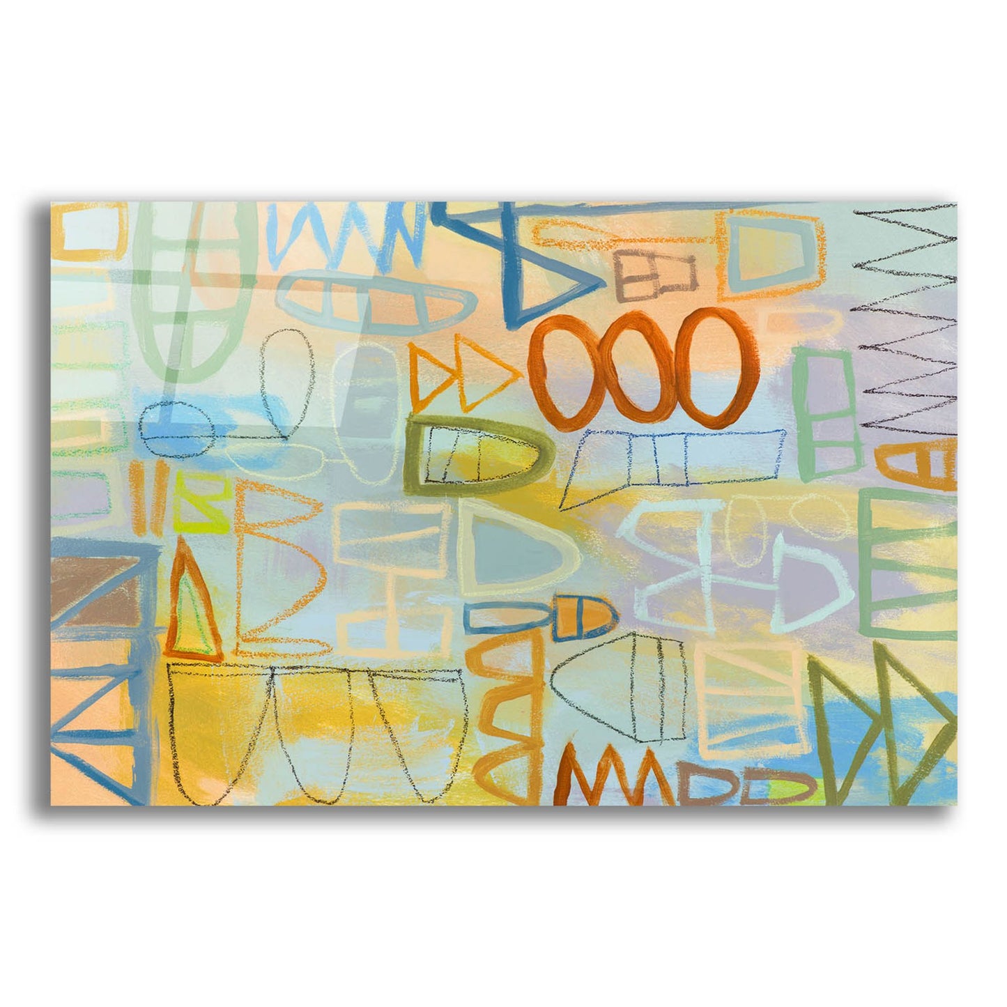 Epic Art ' Duet Series IV' by Janet Richardson-Baughman, Acrylic Glass Wall Art,24x16