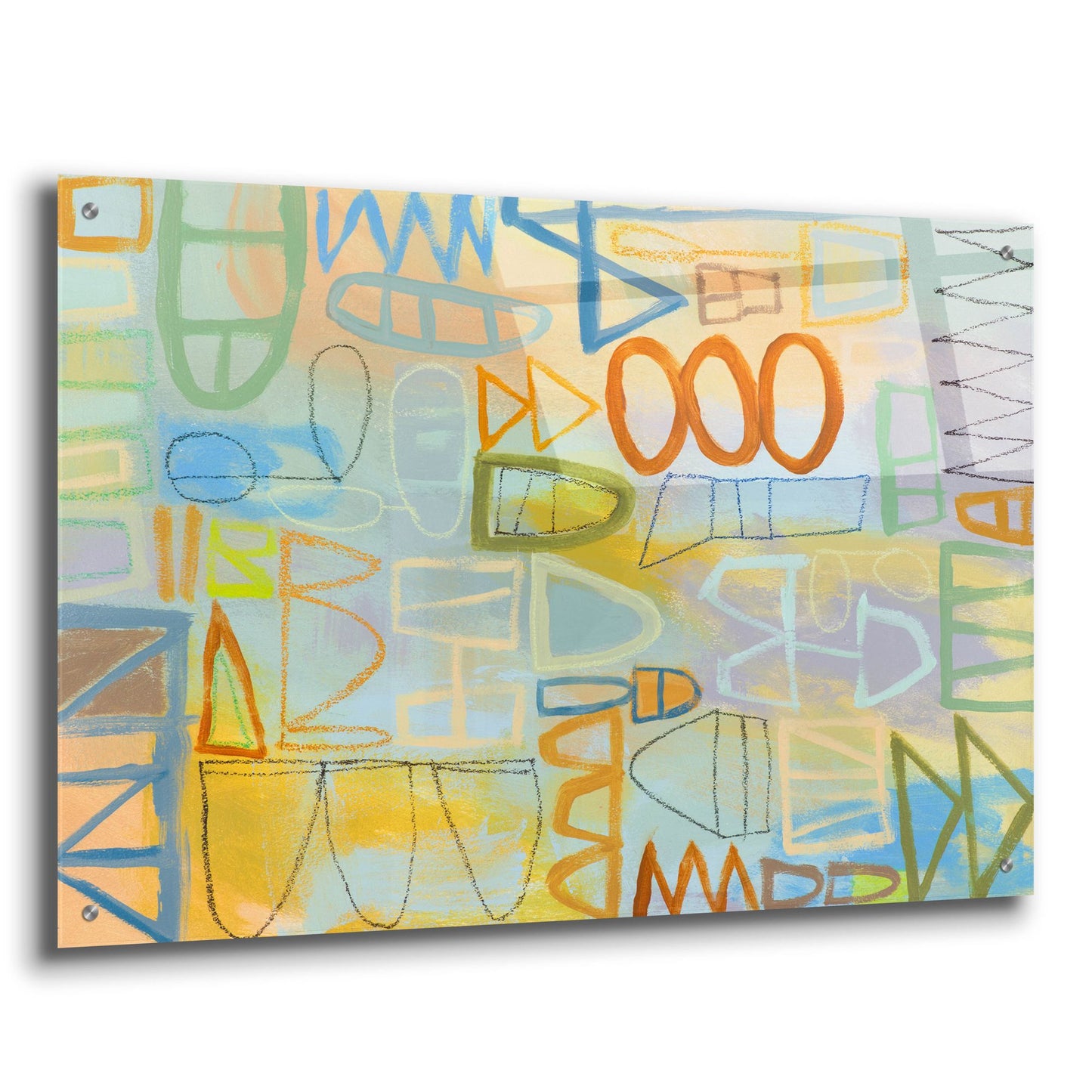 Epic Art ' Duet Series IV' by Janet Richardson-Baughman, Acrylic Glass Wall Art,36x24