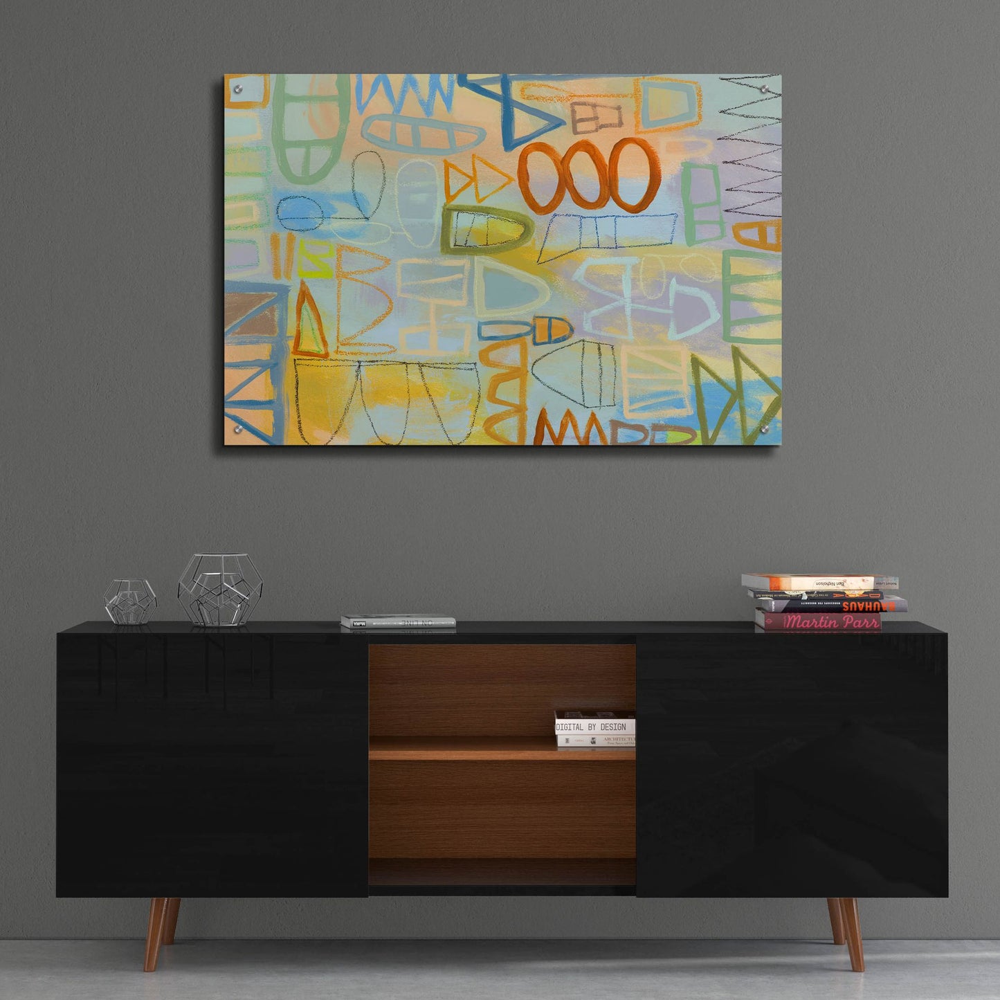 Epic Art ' Duet Series IV' by Janet Richardson-Baughman, Acrylic Glass Wall Art,36x24