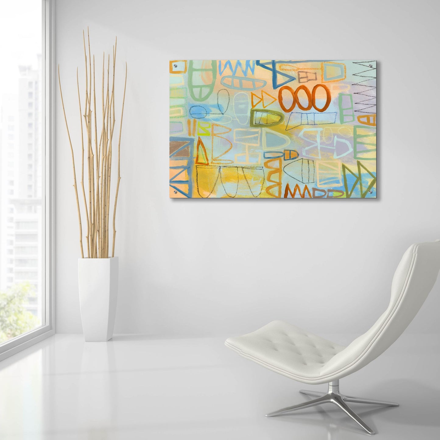 Epic Art ' Duet Series IV' by Janet Richardson-Baughman, Acrylic Glass Wall Art,36x24