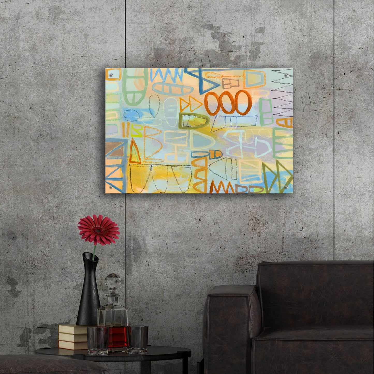 Epic Art ' Duet Series IV' by Janet Richardson-Baughman, Acrylic Glass Wall Art,36x24