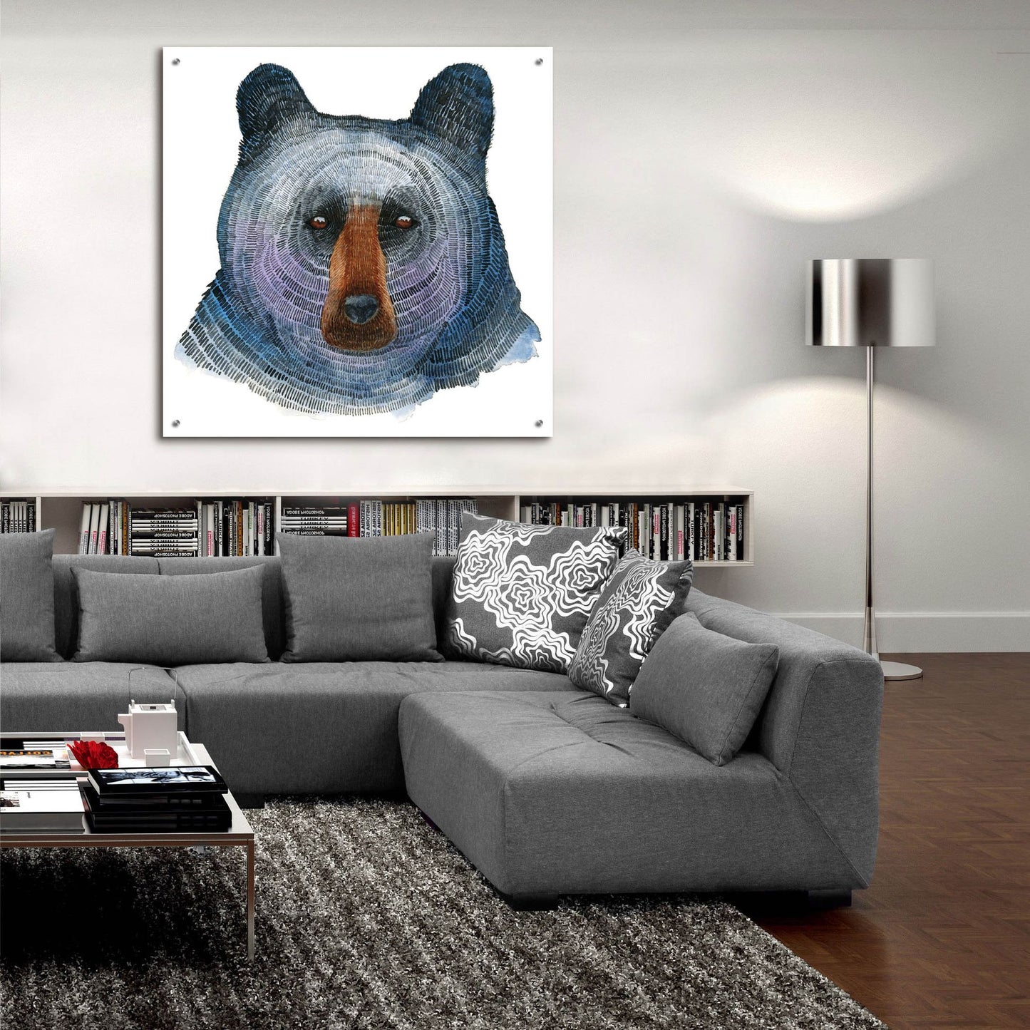 Epic Art ' Black Bear' by Jeannine Saylor, Acrylic Glass Wall Art,36x36