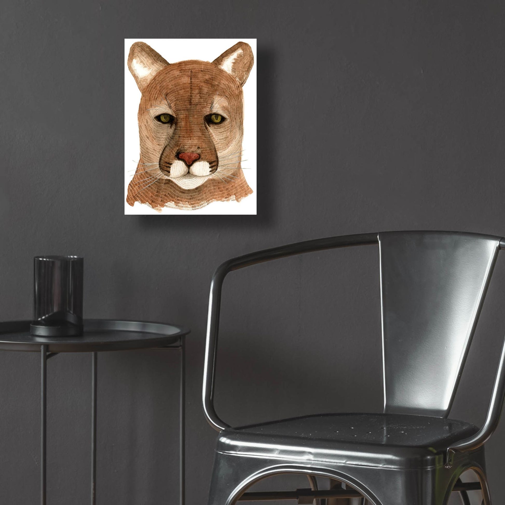 Epic Art ' Cougar' by Jeannine Saylor, Acrylic Glass Wall Art,12x16