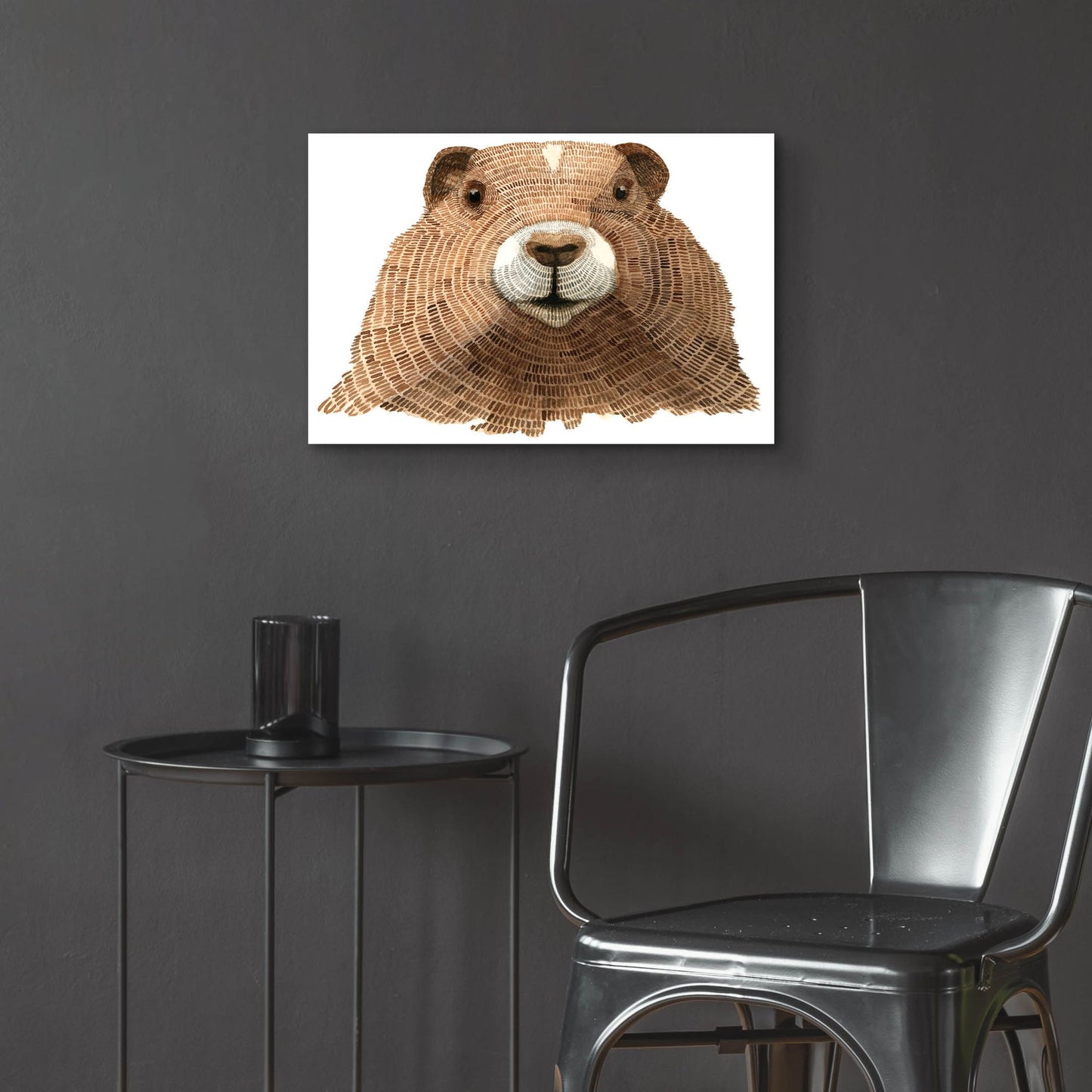 Epic Art ' Marmot' by Jeannine Saylor, Acrylic Glass Wall Art,24x16