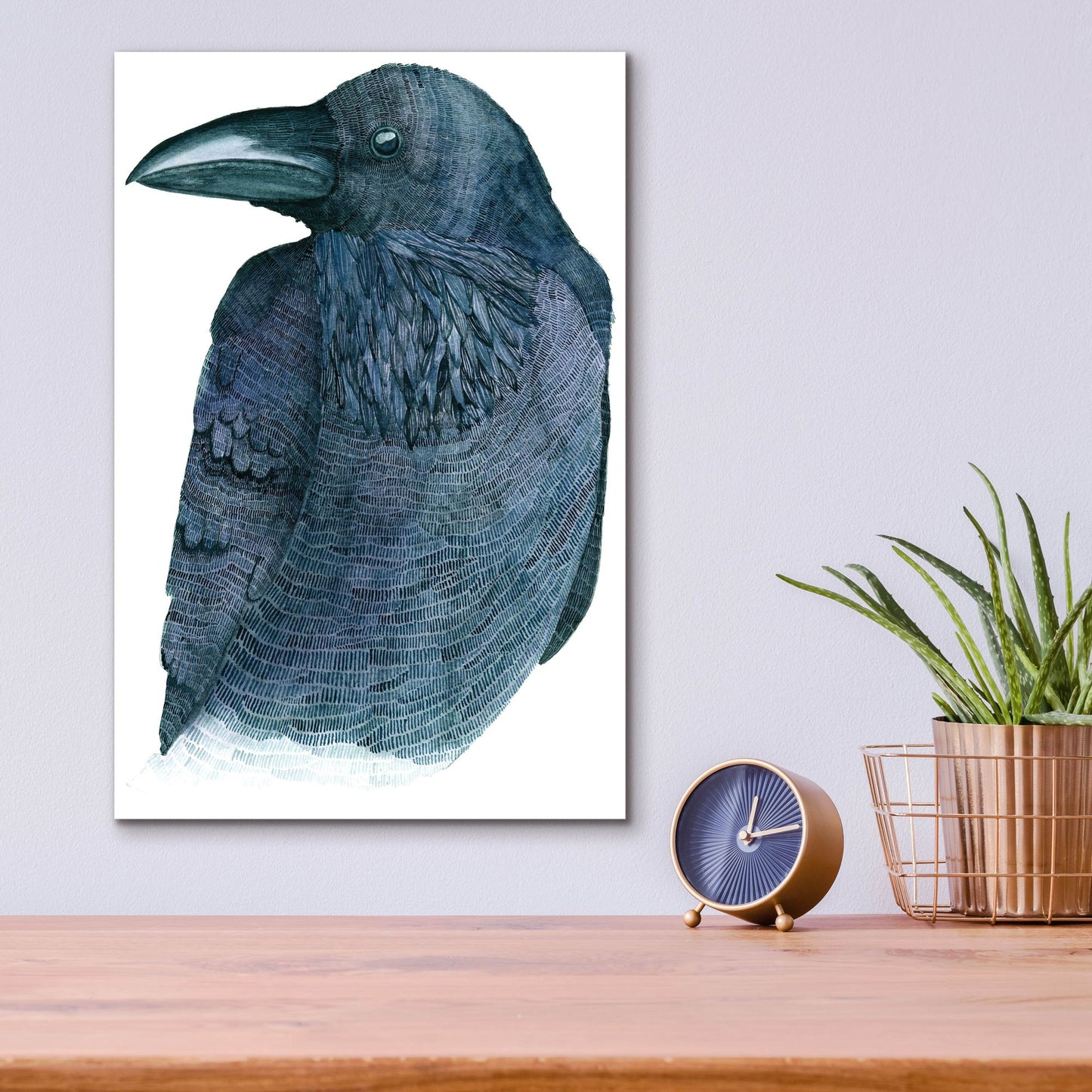 Epic Art ' Raven' by Jeannine Saylor, Acrylic Glass Wall Art,12x16