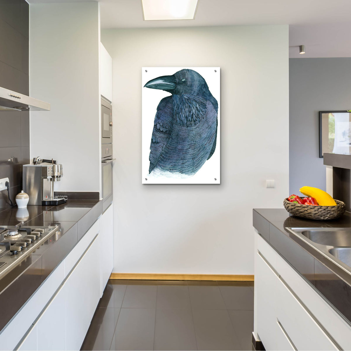 Epic Art ' Raven' by Jeannine Saylor, Acrylic Glass Wall Art,24x36