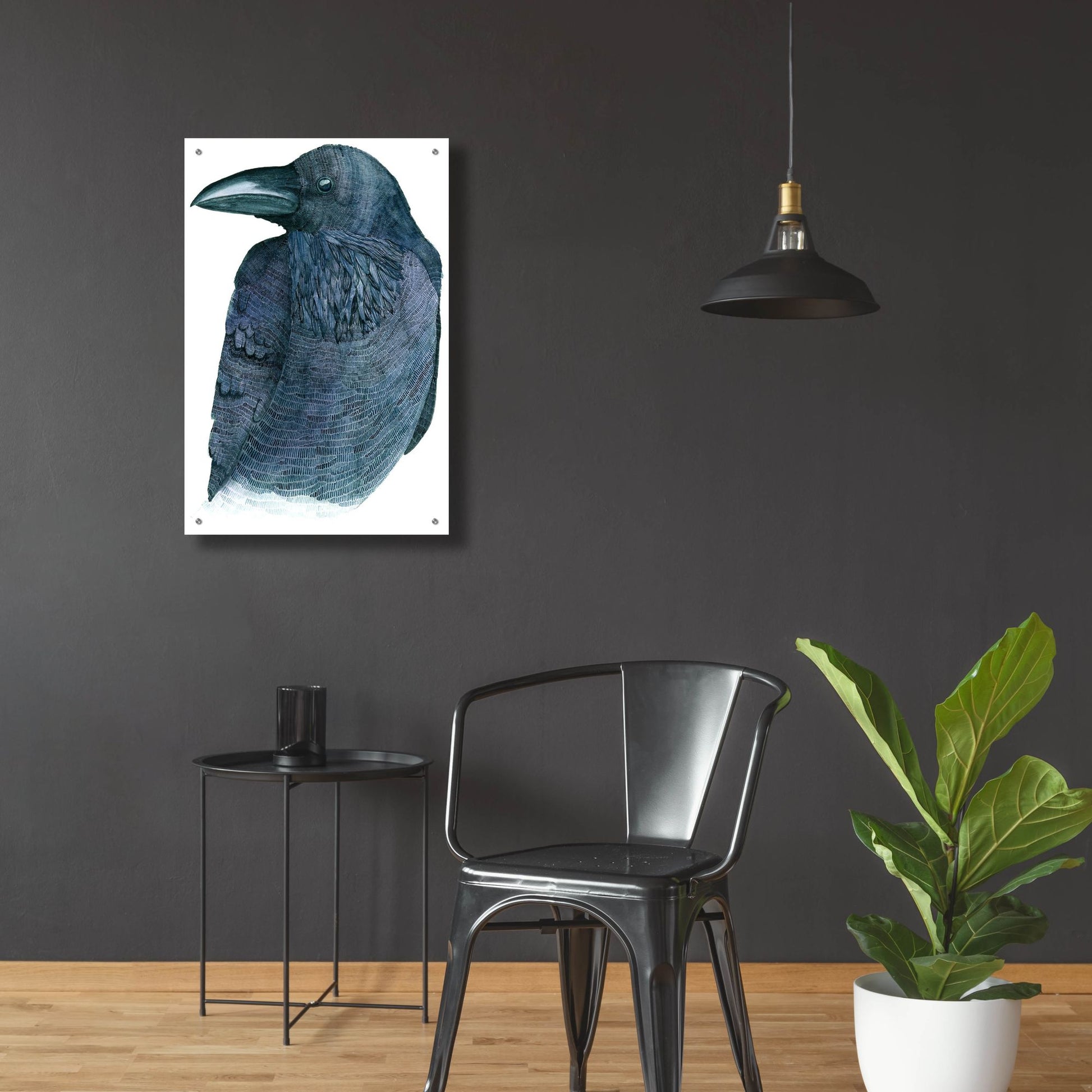 Epic Art ' Raven' by Jeannine Saylor, Acrylic Glass Wall Art,24x36