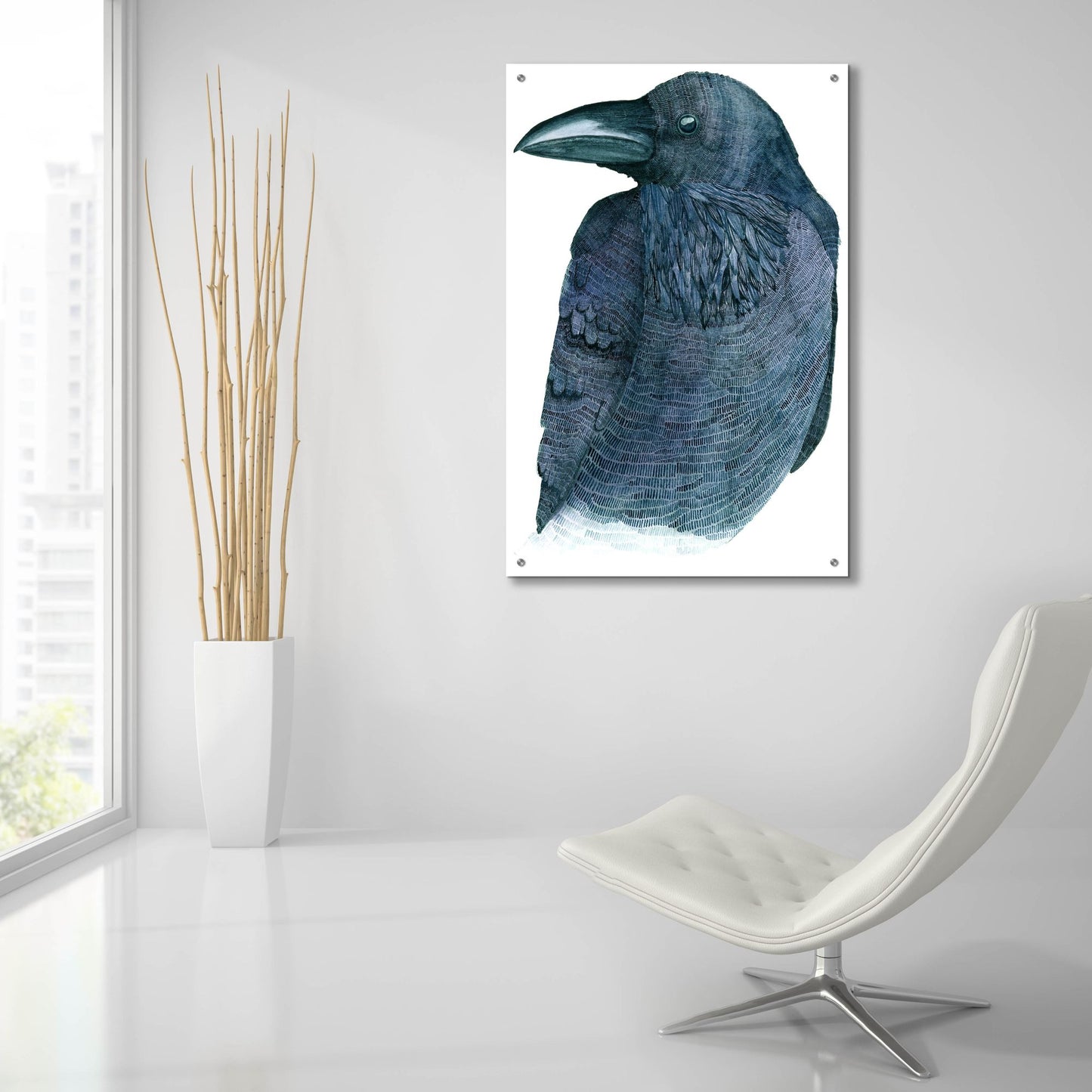 Epic Art ' Raven' by Jeannine Saylor, Acrylic Glass Wall Art,24x36