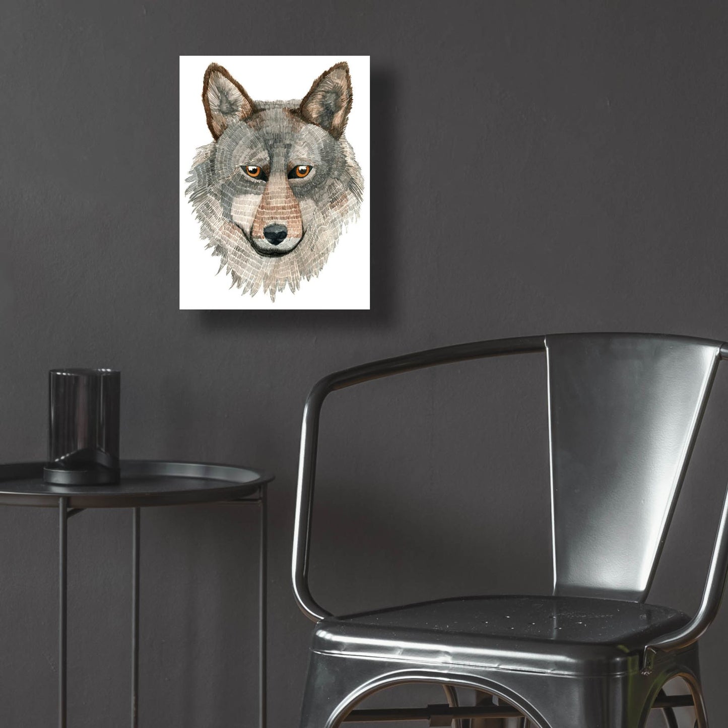 Epic Art ' Wolf' by Jeannine Saylor, Acrylic Glass Wall Art,12x16