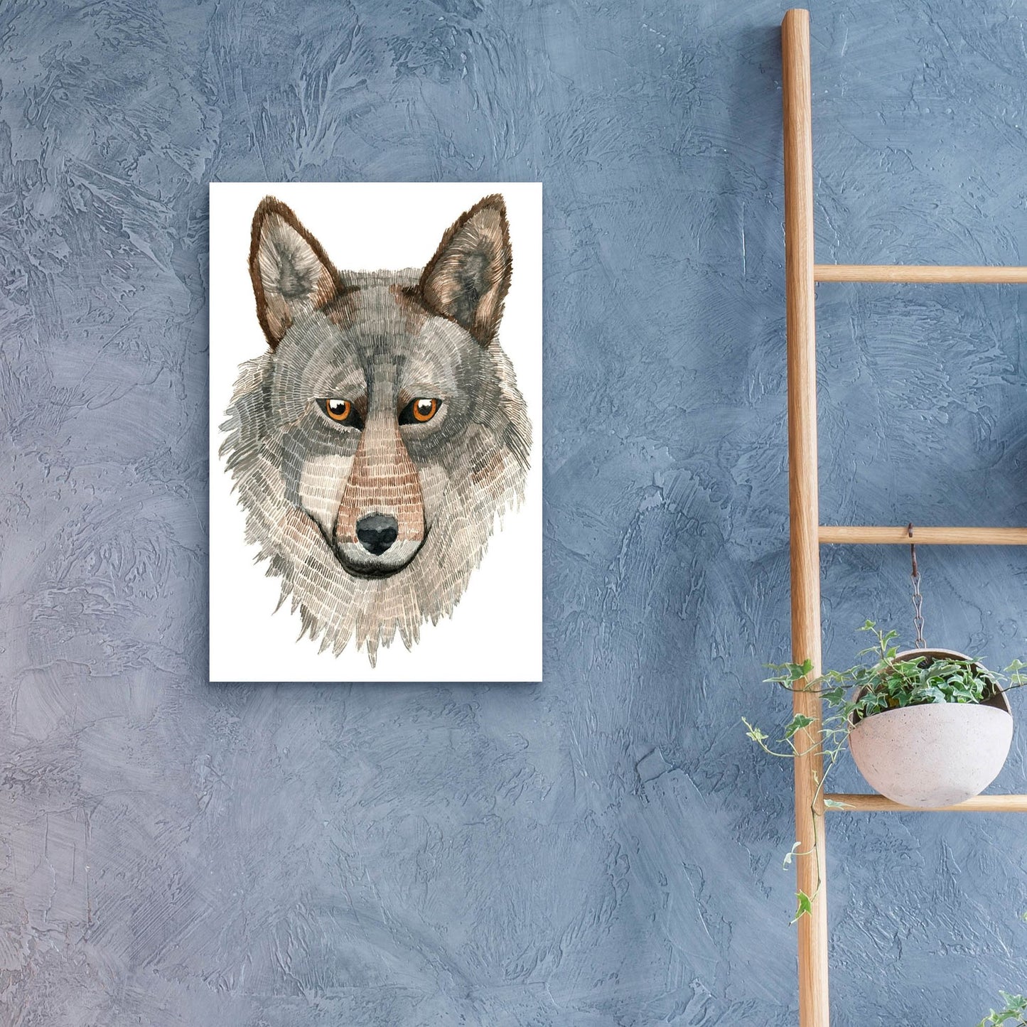 Epic Art ' Wolf' by Jeannine Saylor, Acrylic Glass Wall Art,16x24