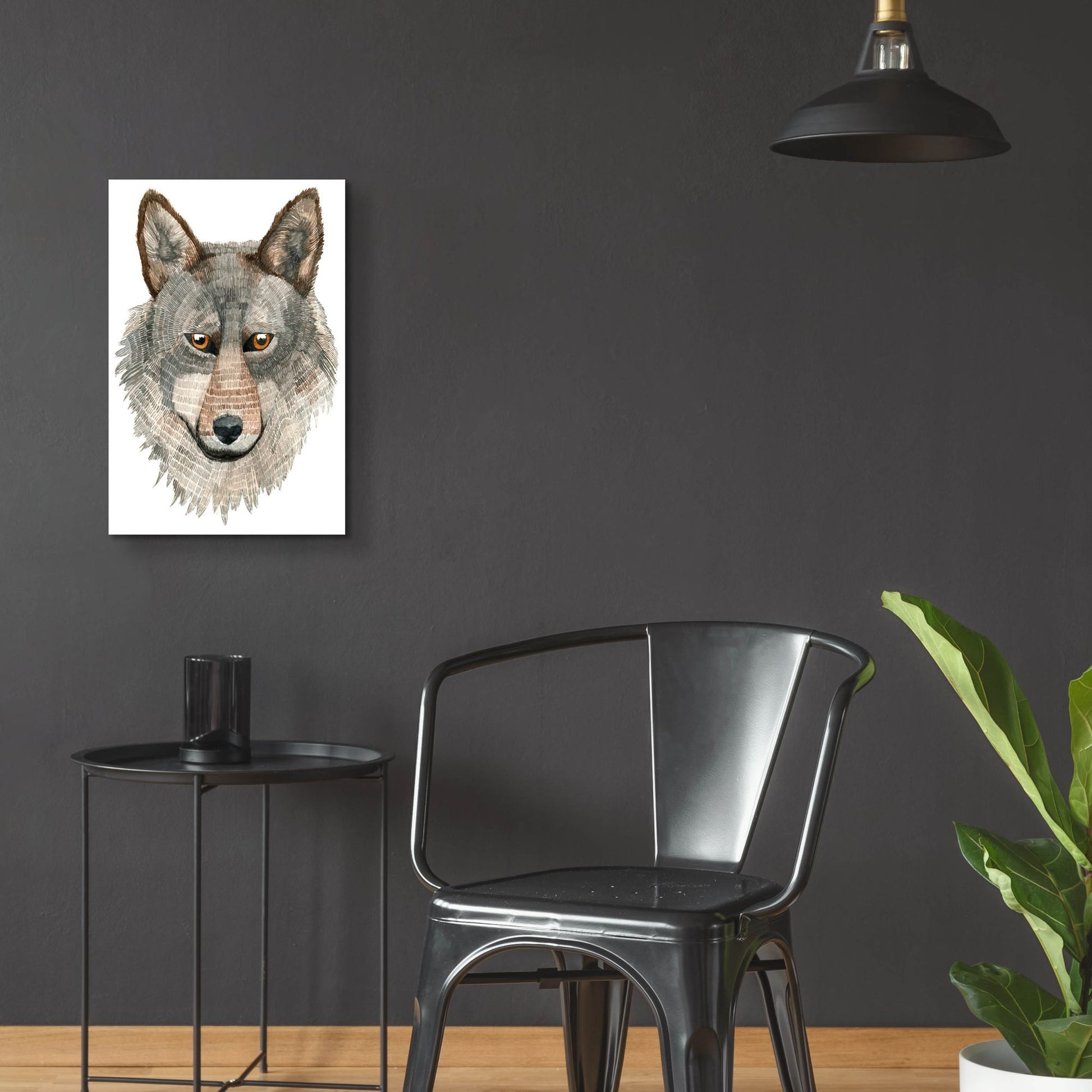 Epic Art ' Wolf' by Jeannine Saylor, Acrylic Glass Wall Art,16x24