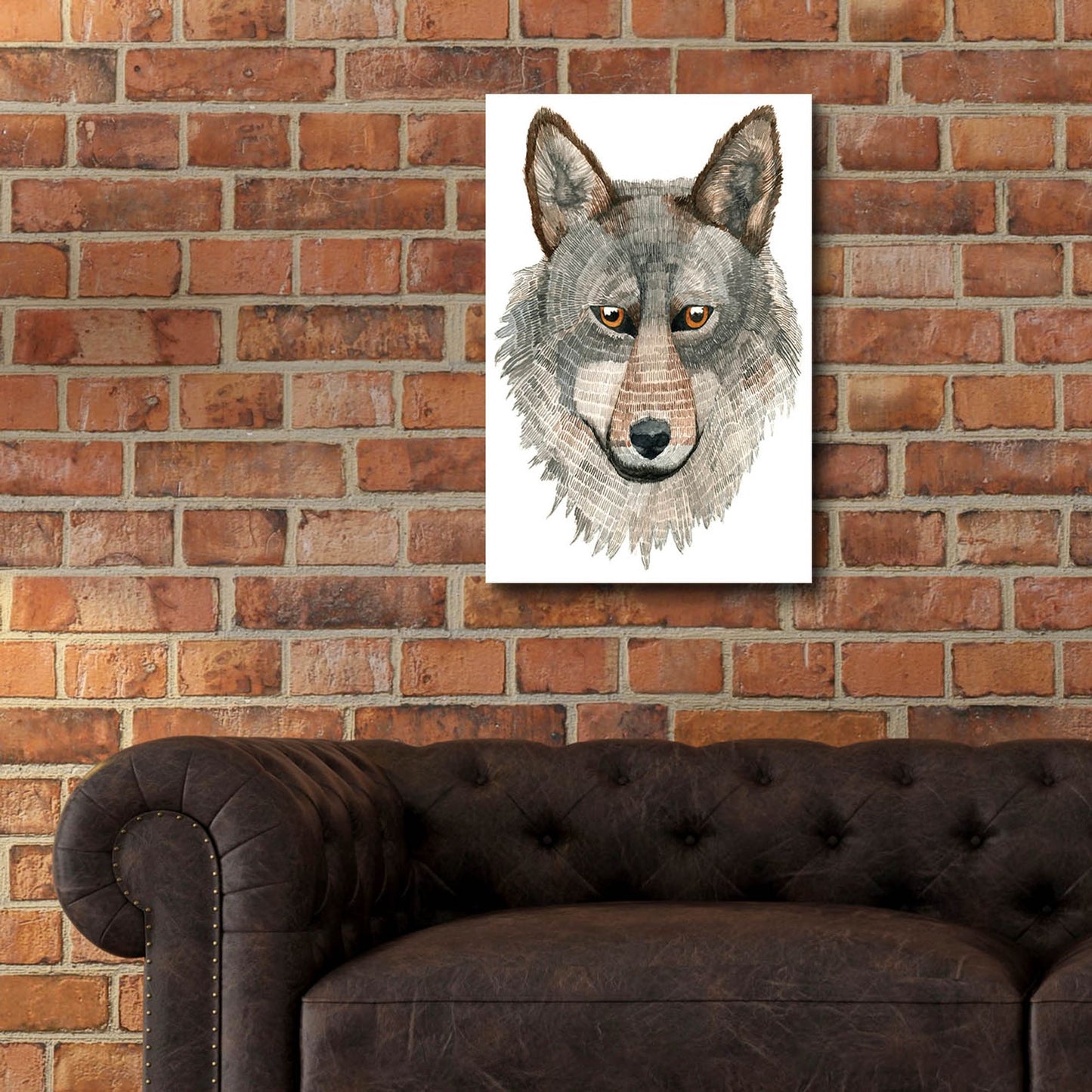 Epic Art ' Wolf' by Jeannine Saylor, Acrylic Glass Wall Art,16x24