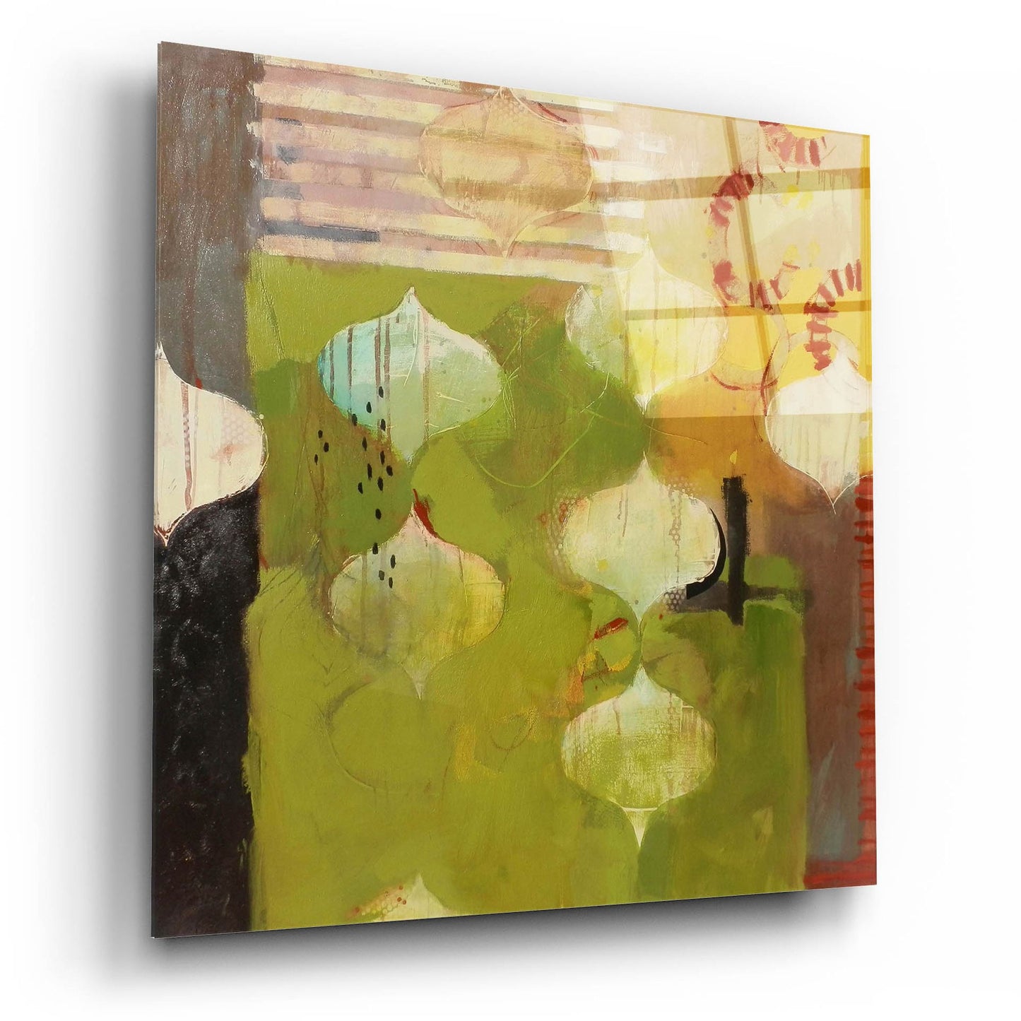 Epic Art ' Green Shade' by Jennifer Rasmusson, Acrylic Glass Wall Art,12x12