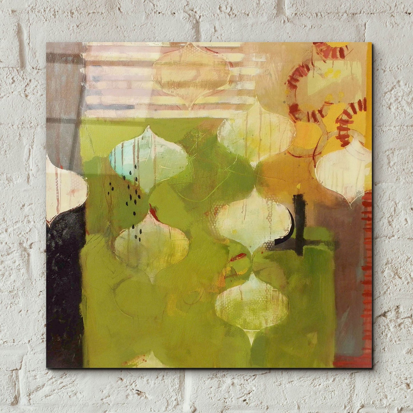 Epic Art ' Green Shade' by Jennifer Rasmusson, Acrylic Glass Wall Art,12x12