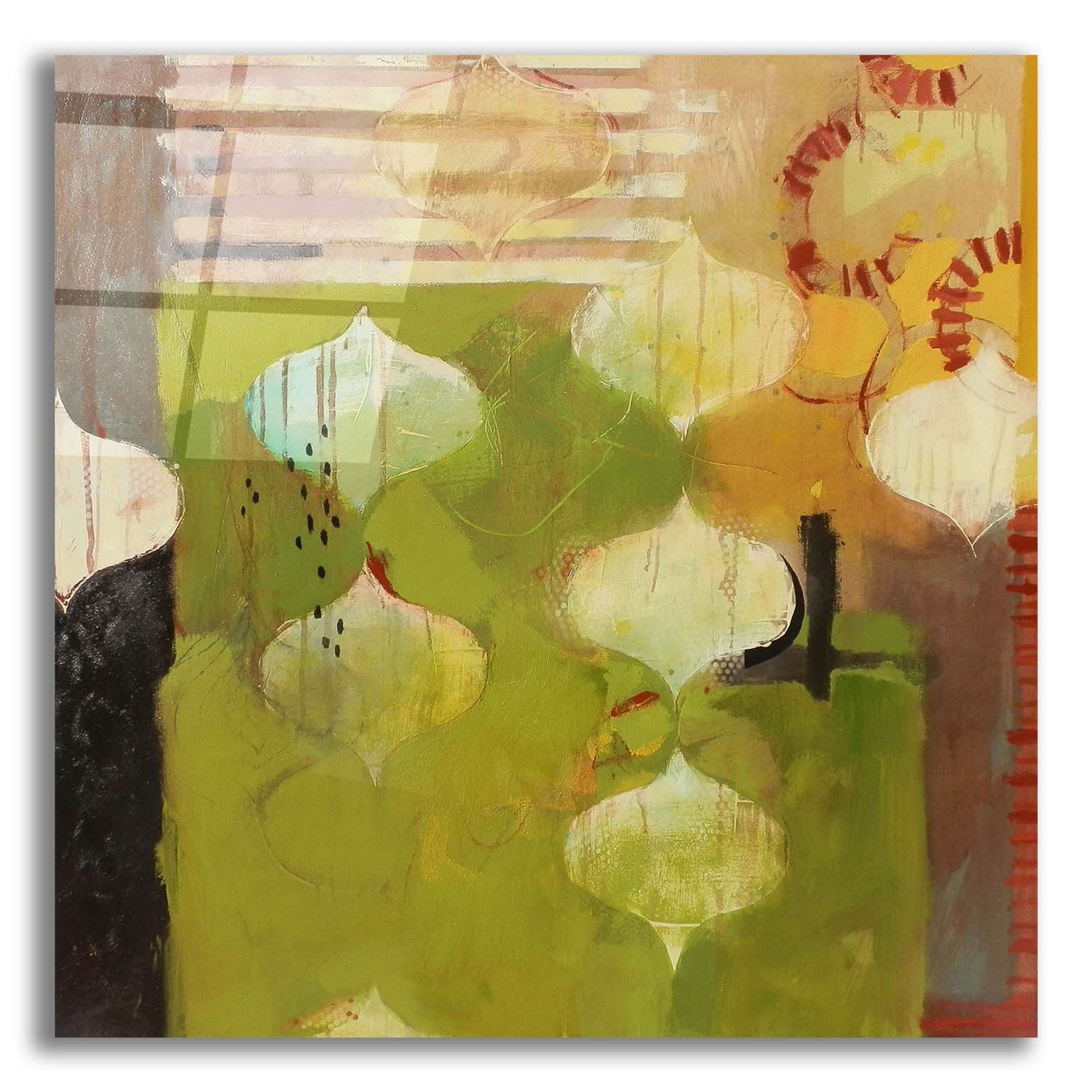 Epic Art ' Green Shade' by Jennifer Rasmusson, Acrylic Glass Wall Art