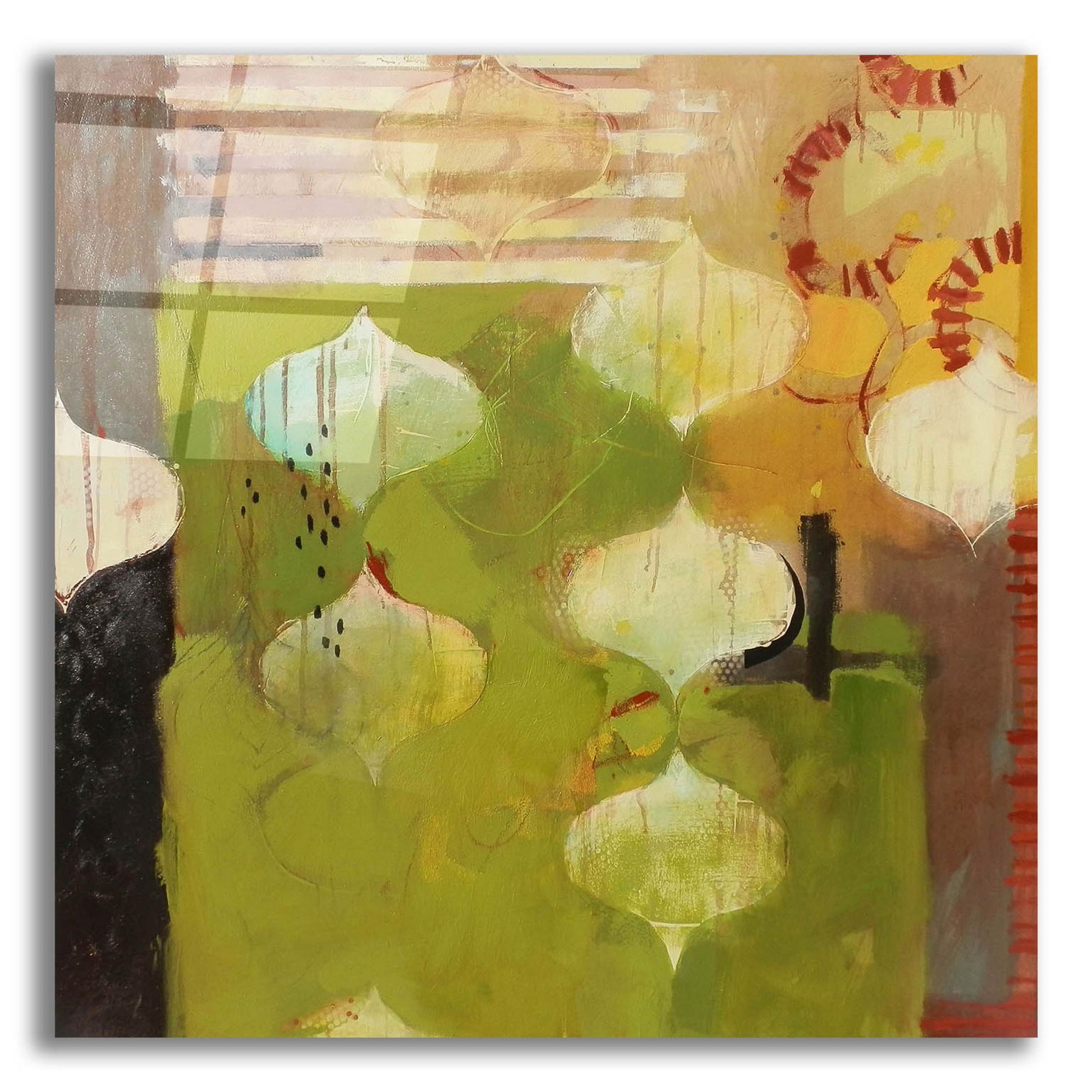 Epic Art ' Green Shade' by Jennifer Rasmusson, Acrylic Glass Wall Art