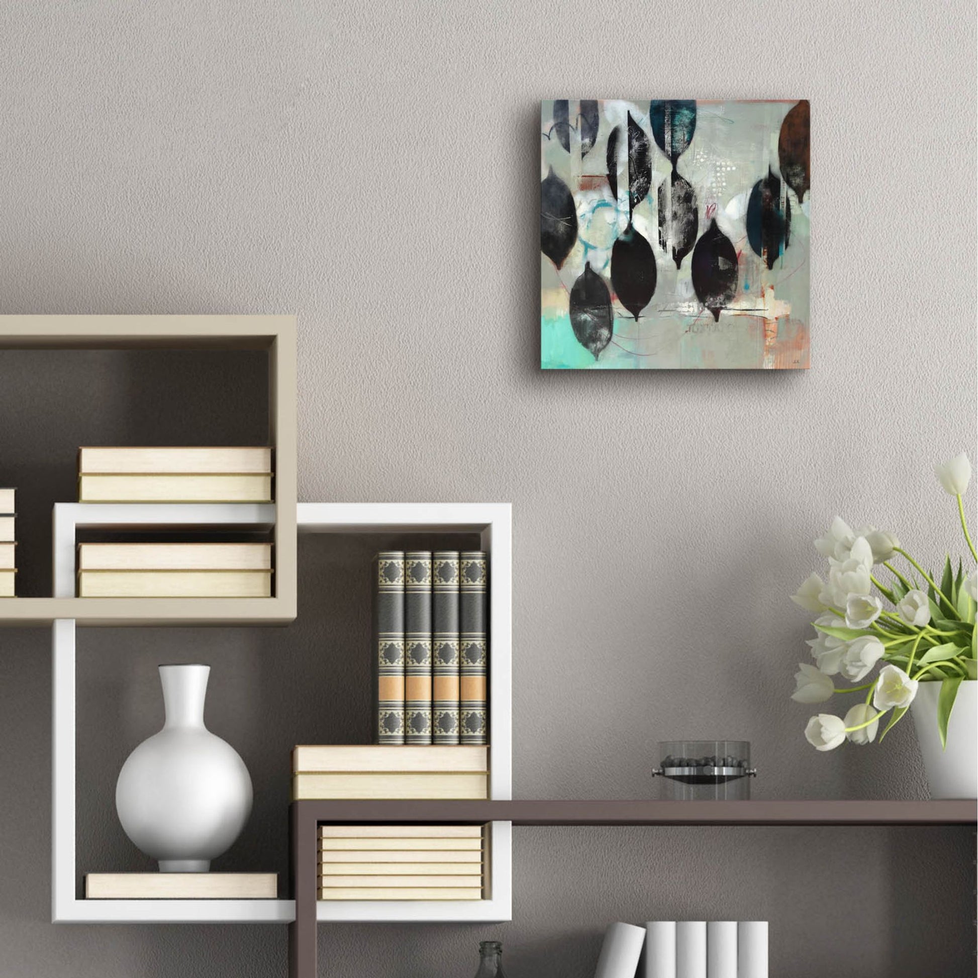 Epic Art ' Mindful Grey' by Jennifer Rasmusson, Acrylic Glass Wall Art,12x12