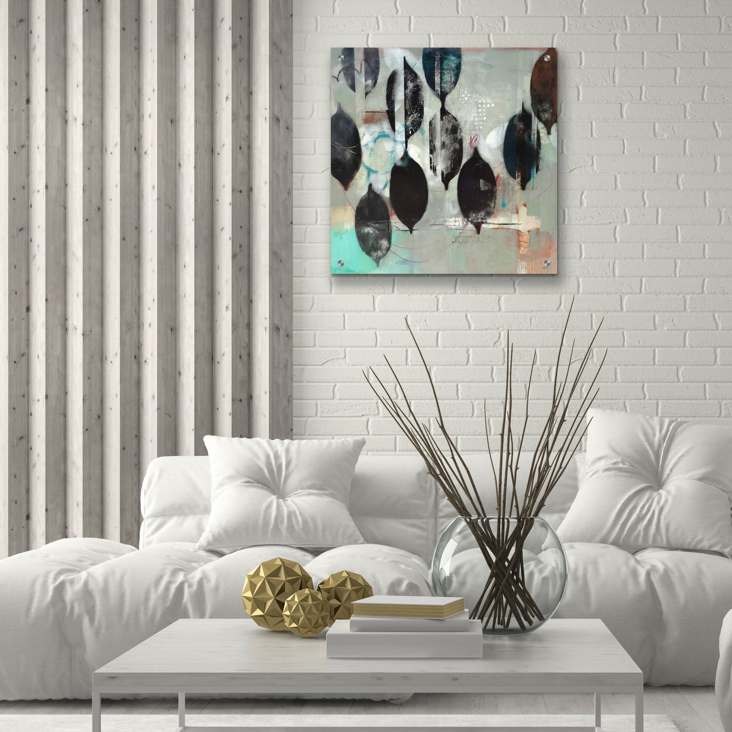 Epic Art ' Mindful Grey' by Jennifer Rasmusson, Acrylic Glass Wall Art,24x24