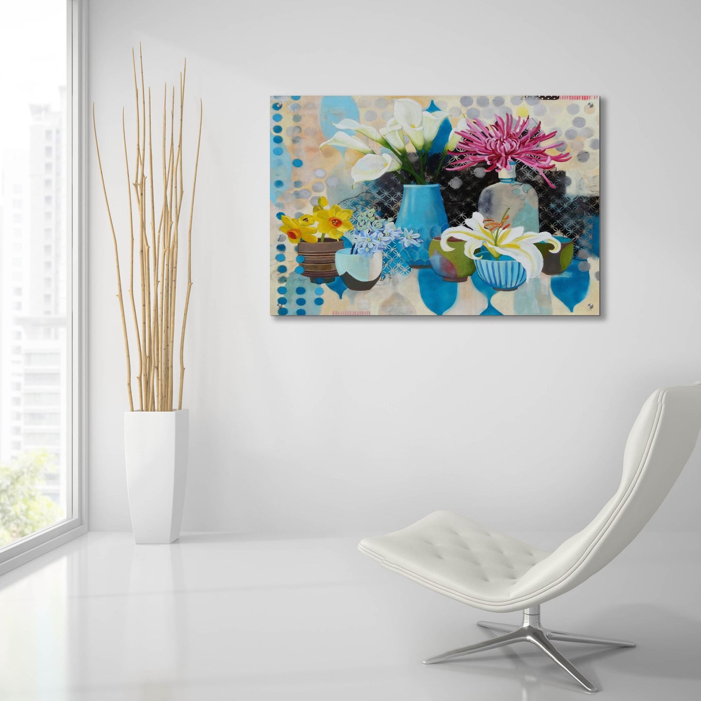 Epic Art ' Collection of Blue' by Jennifer Rasmusson, Acrylic Glass Wall Art,36x24