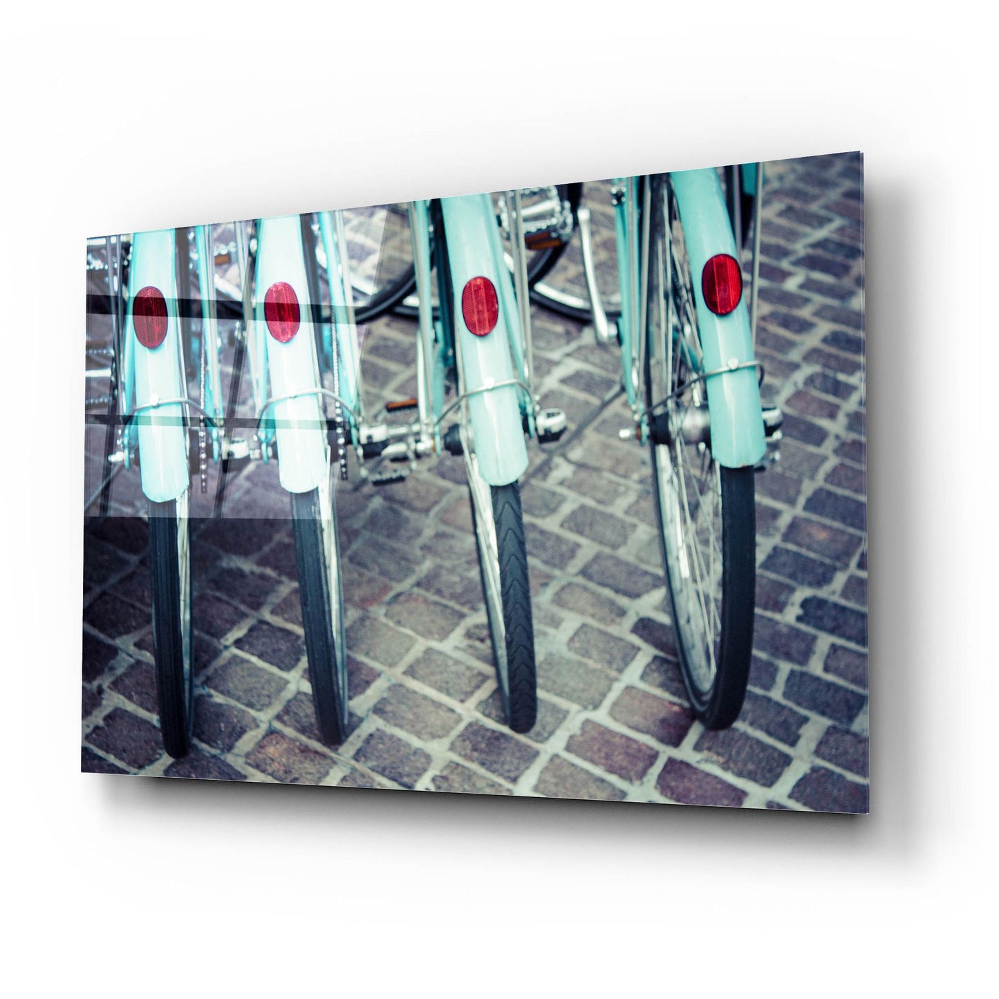 Epic Art ' Bicycle Line Up 1' by Jessica Reiss, Acrylic Glass Wall Art,24x16