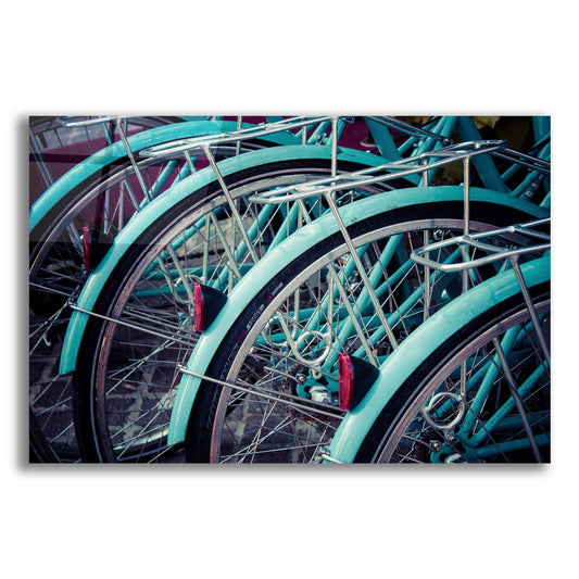 Epic Art ' Bicycle Line Up 2' by Jessica Reiss, Acrylic Glass Wall Art