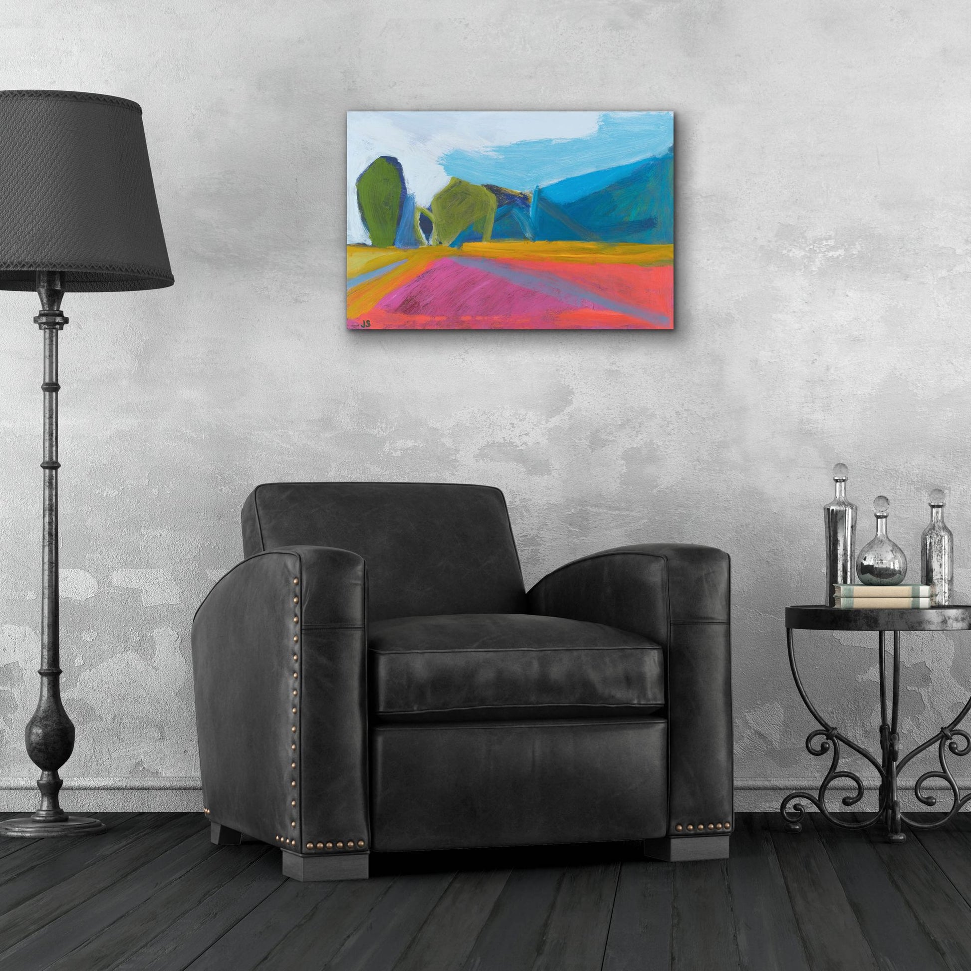 Epic Art ' Trailhead At The Farm' by Jessica Singerman, Acrylic Glass Wall Art,24x16