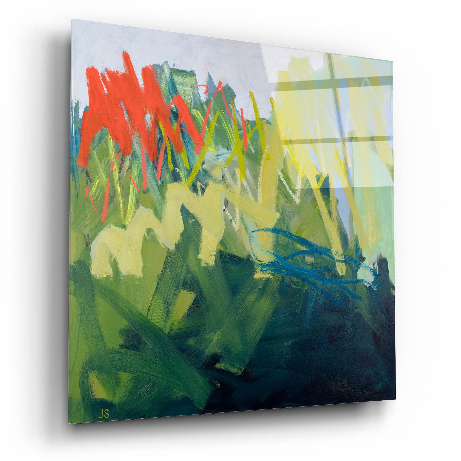 Epic Art ' Forces of Nature Green' by Jessica Singerman, Acrylic Glass Wall Art,12x12