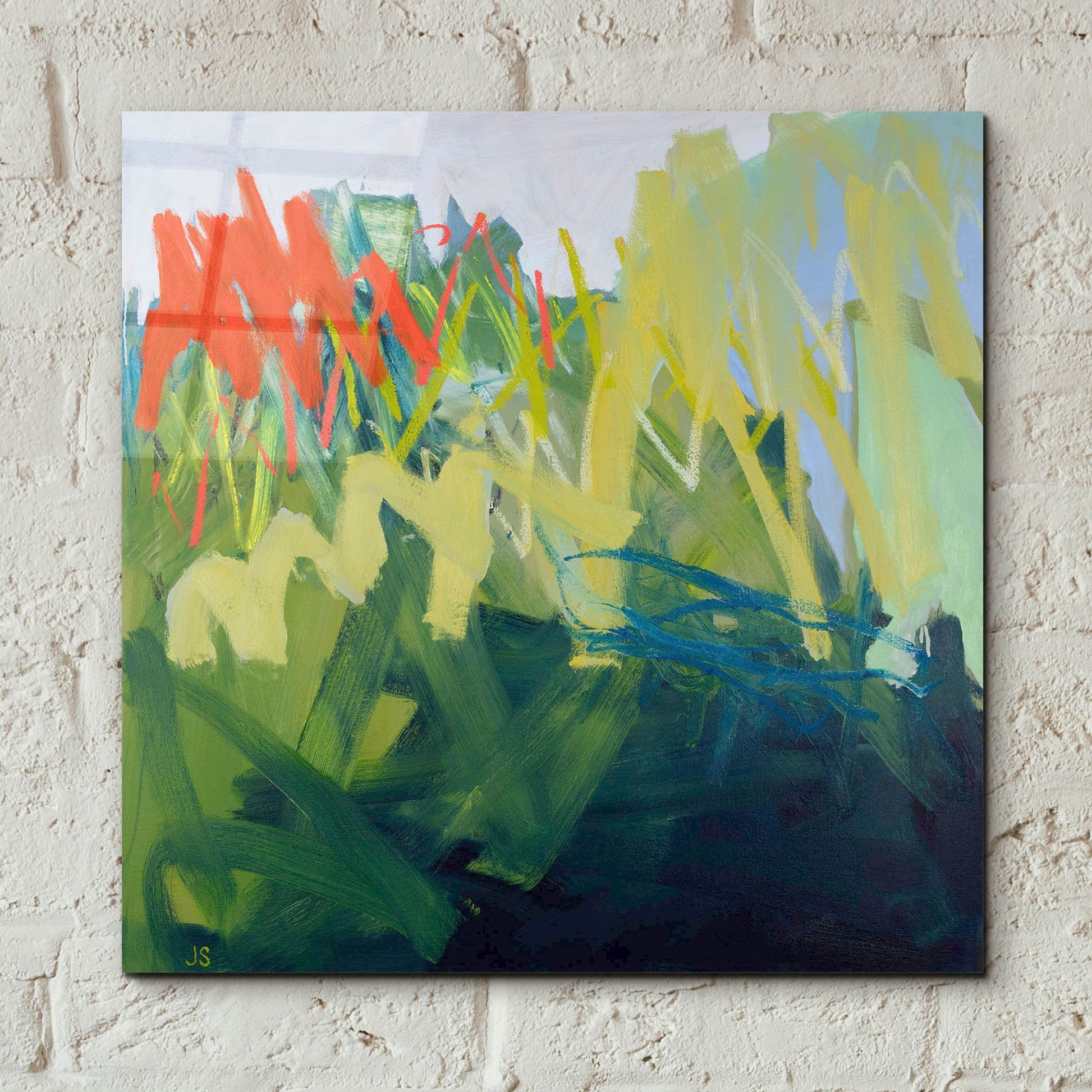 Epic Art ' Forces of Nature Green' by Jessica Singerman, Acrylic Glass Wall Art,12x12