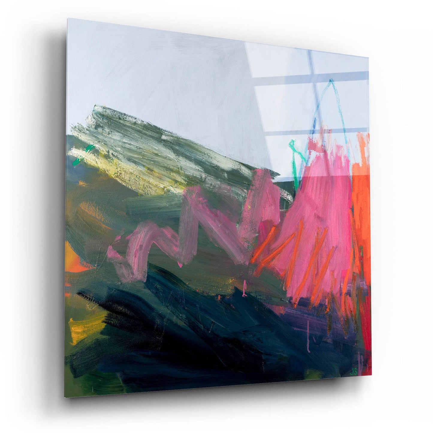 Epic Art ' Forces of Nature Pink' by Jessica Singerman, Acrylic Glass Wall Art,12x12