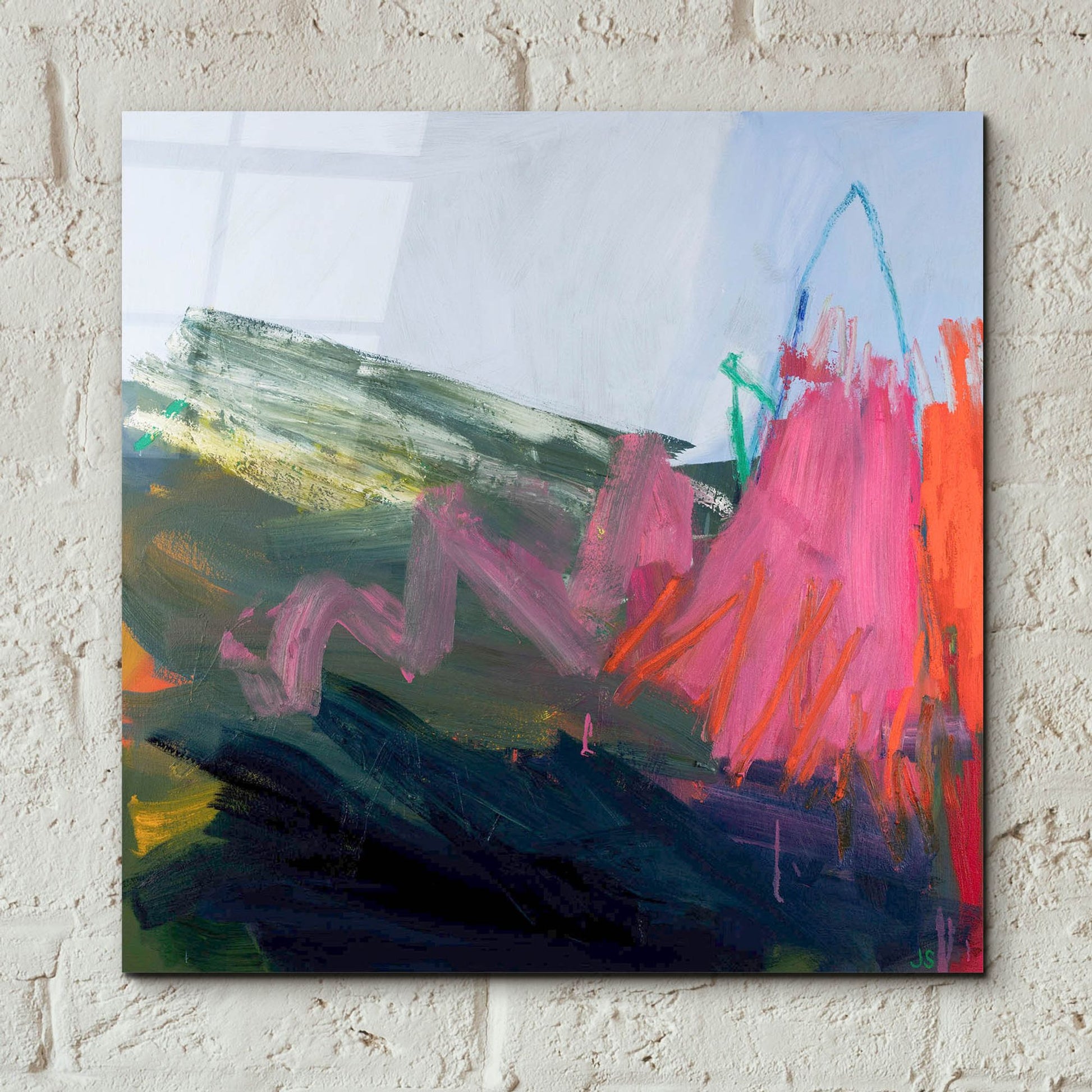 Epic Art ' Forces of Nature Pink' by Jessica Singerman, Acrylic Glass Wall Art,12x12